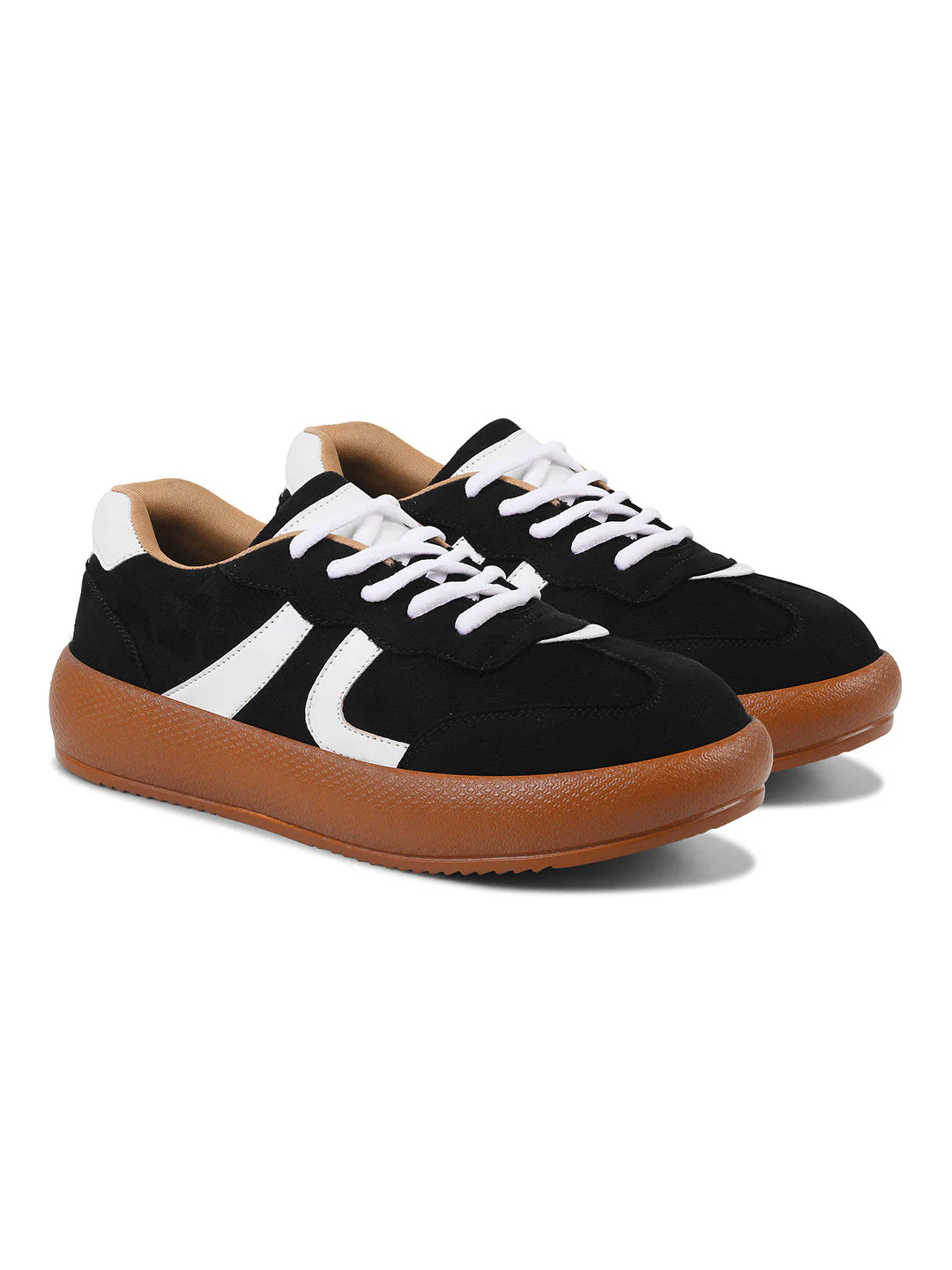 Suede lace up sneakers with cushioned sole - Image 23