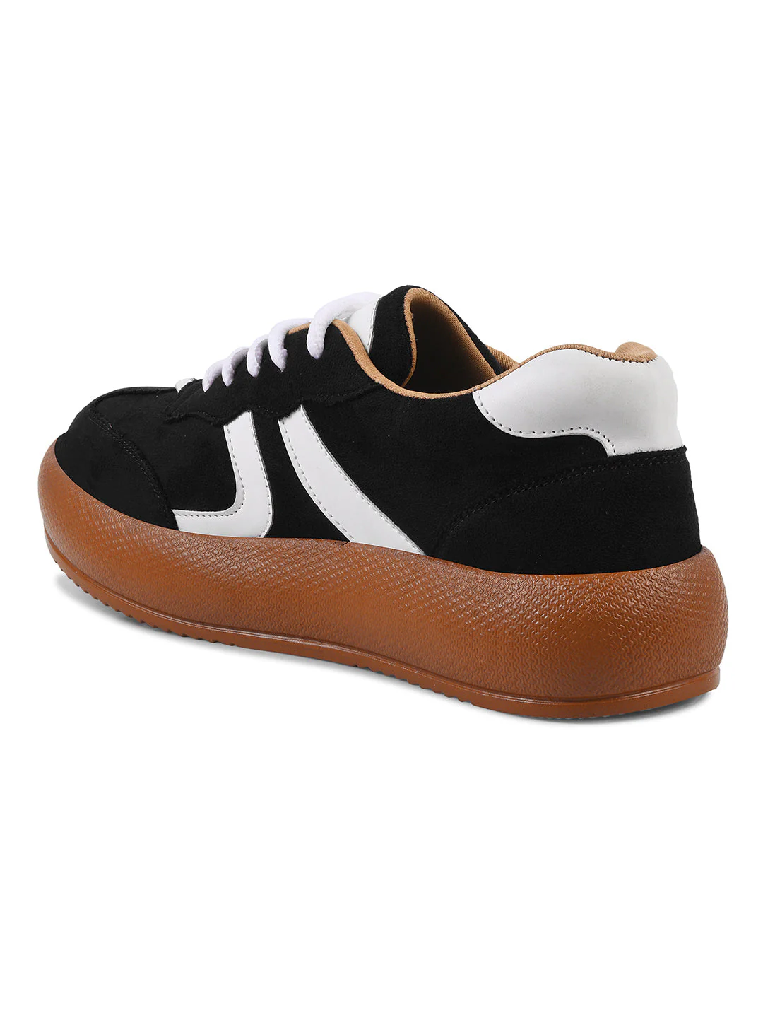 Suede lace up sneakers with cushioned sole - Image 24