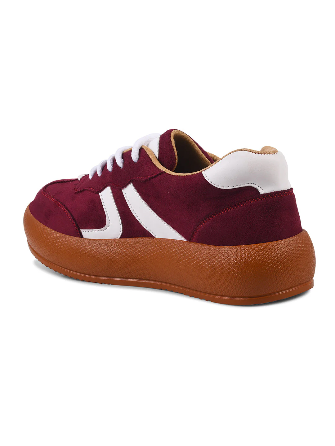 Suede lace up sneakers with cushioned sole - Image 7