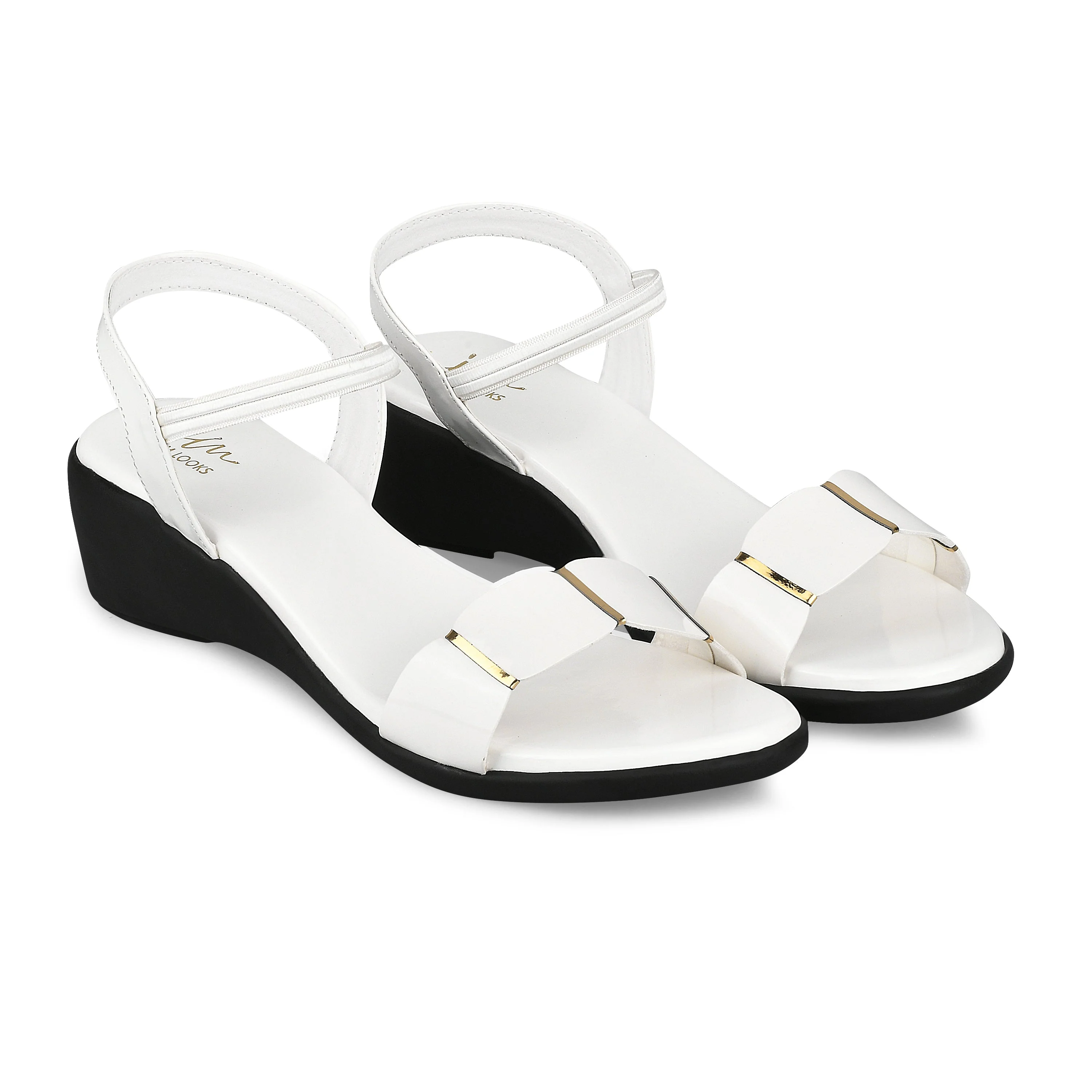 Jm Looks Patent Wedge Slingback Sandals - Image 11