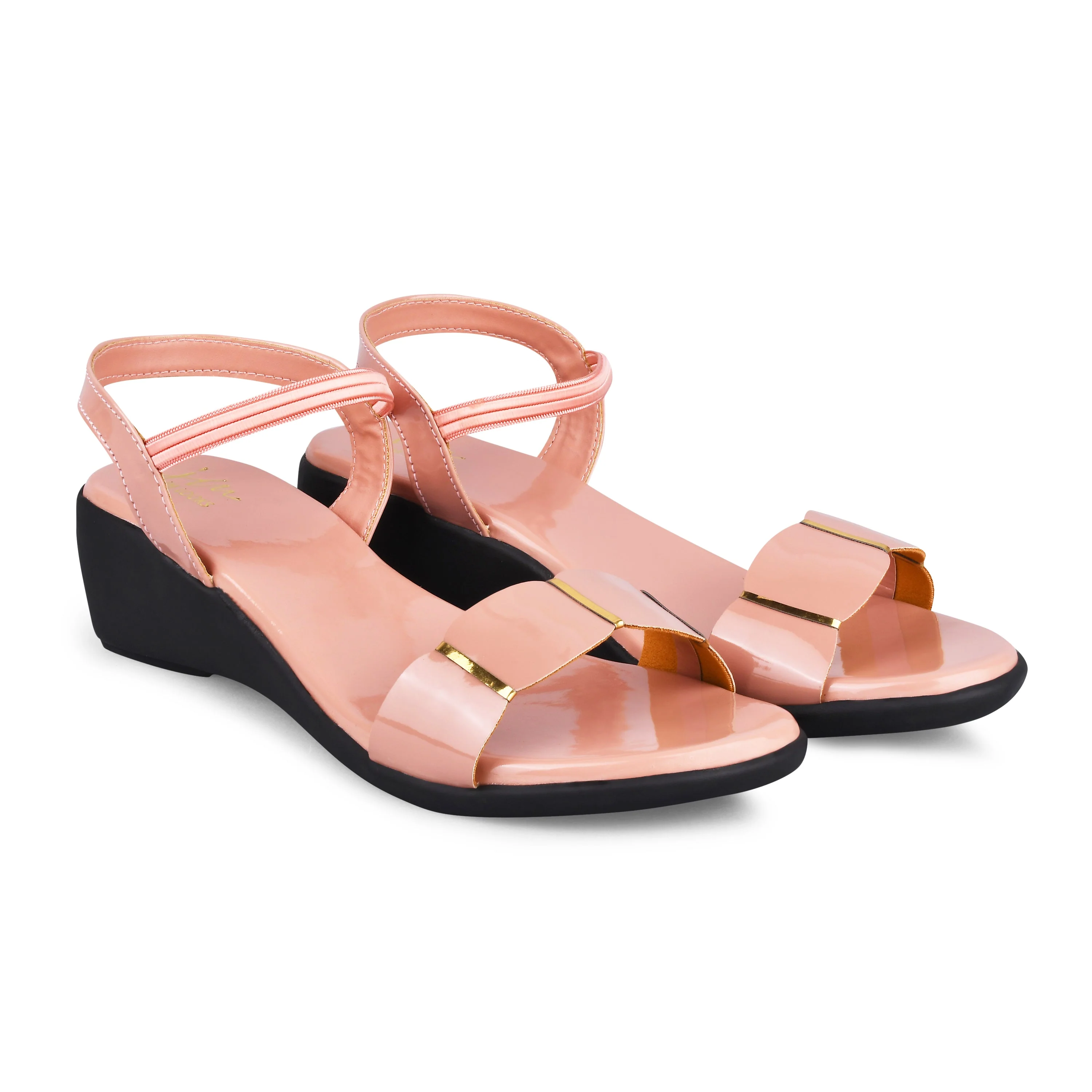 Jm Looks Patent Wedge Slingback Sandals - Image 7
