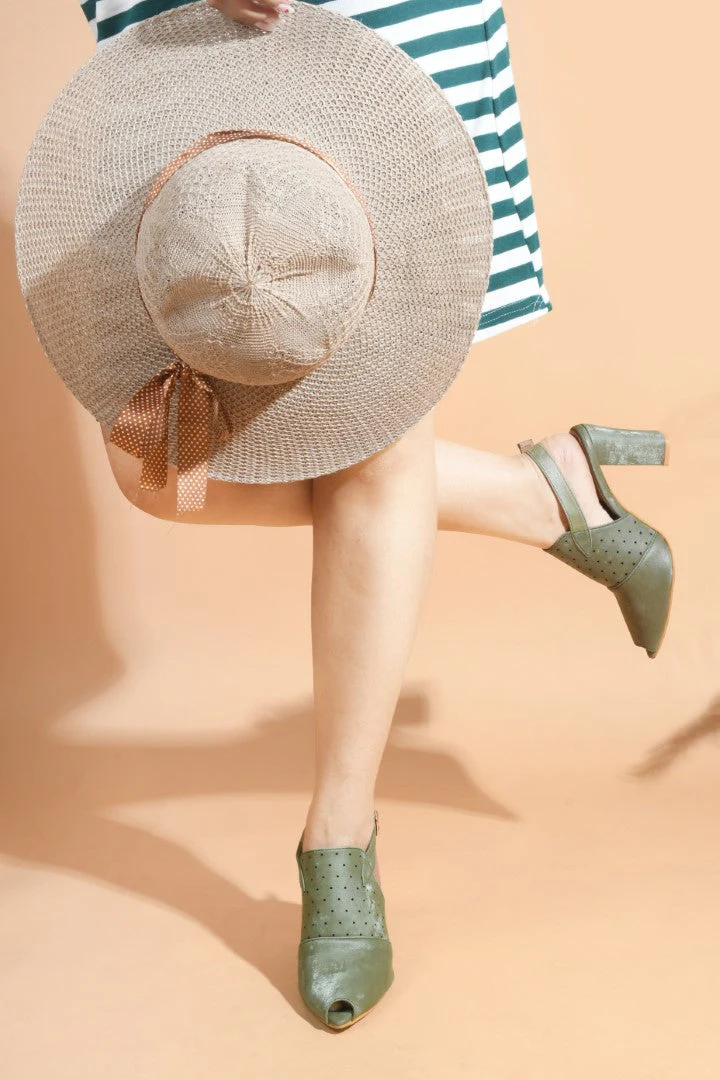 Synthetic Slingback Block Heel - Image 14