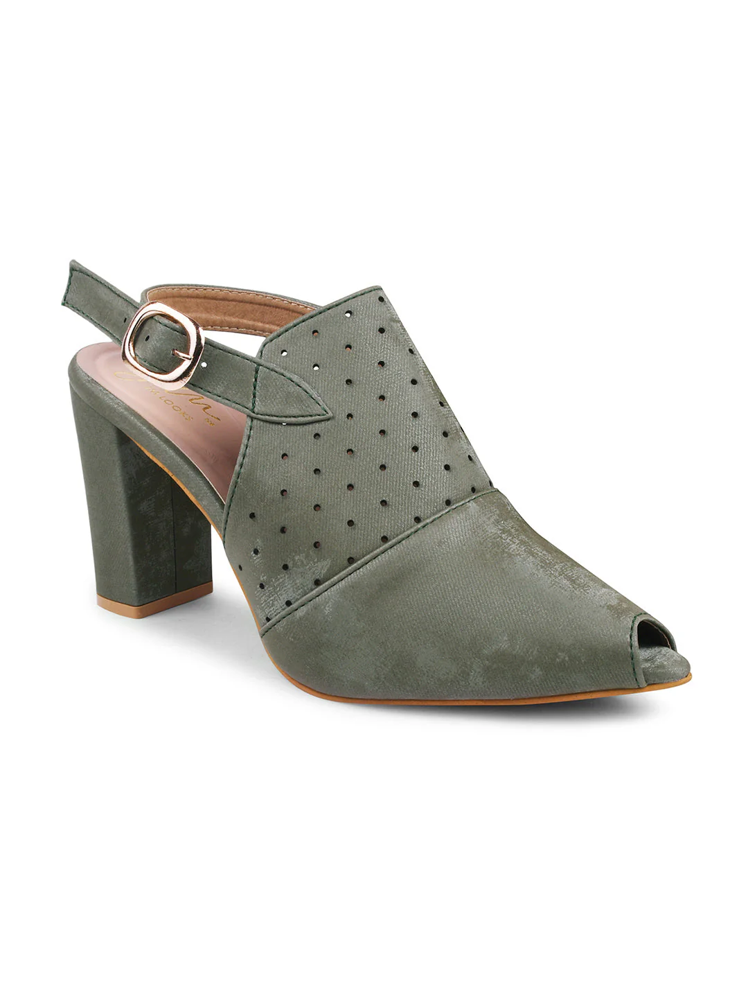 Synthetic Slingback Block Heel - Image 18