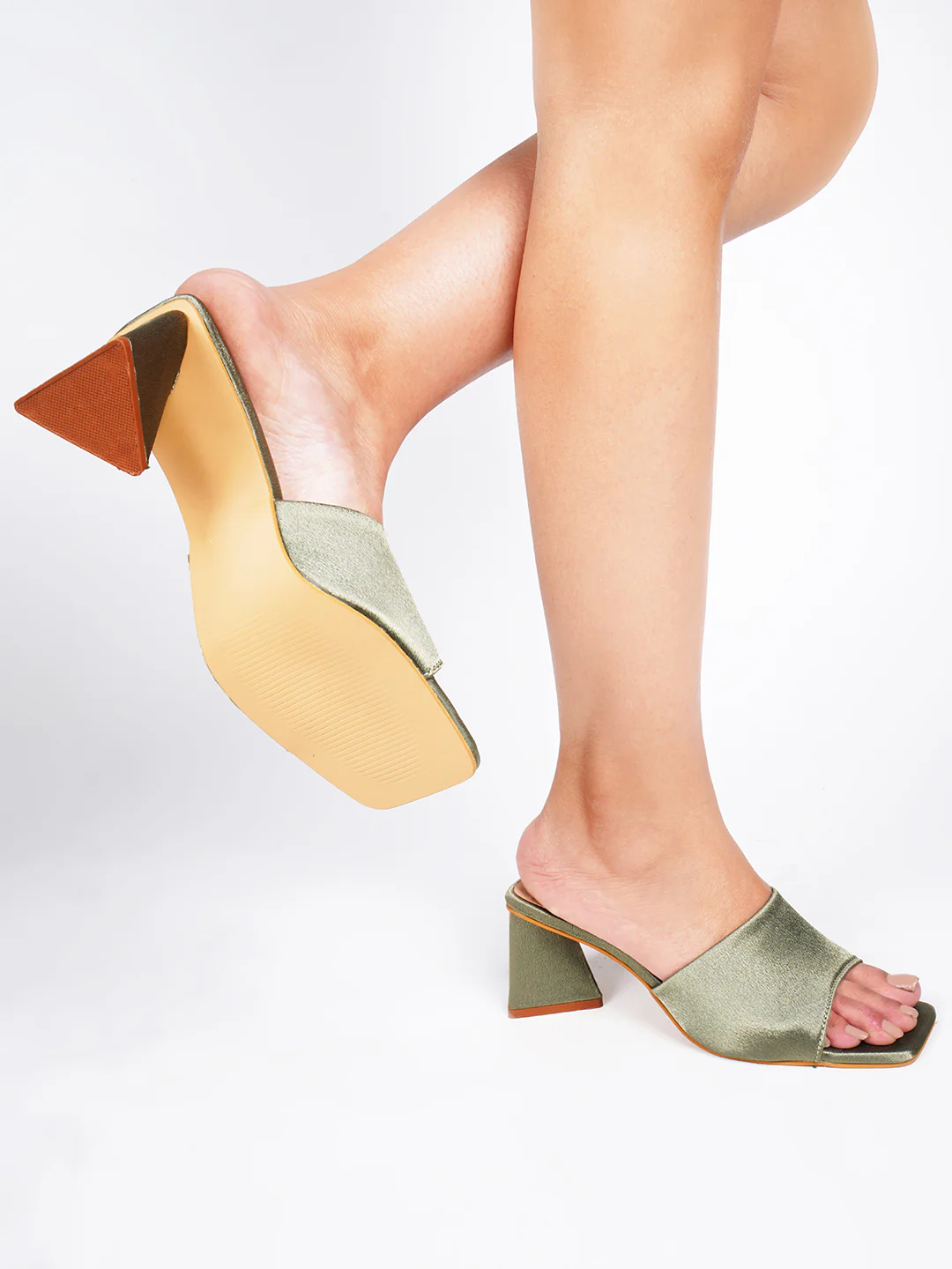 Synthetic Strap Block Heel - Image 10