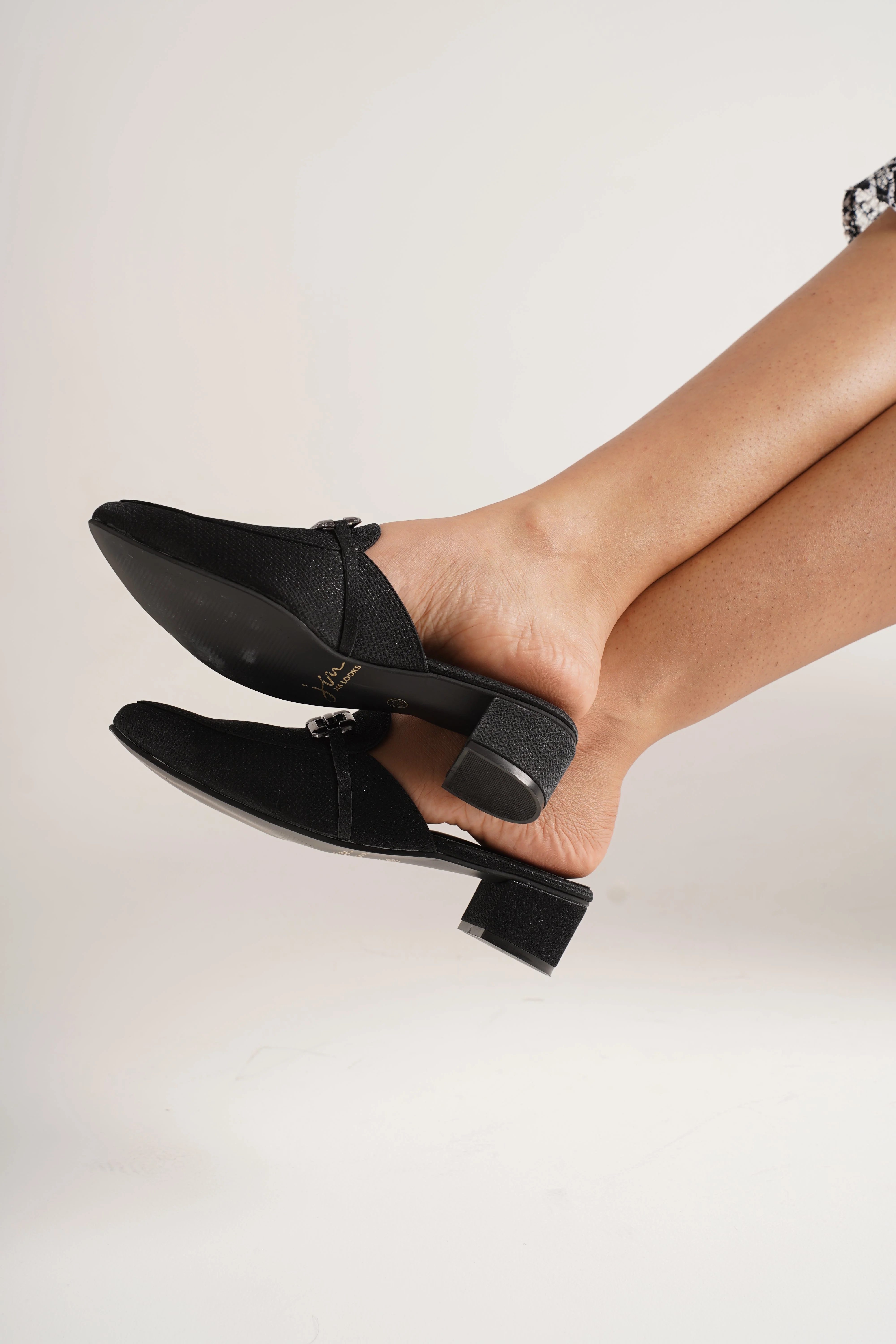 Jm Looks Elegant Chain Detail Mule Loafers - Image 5