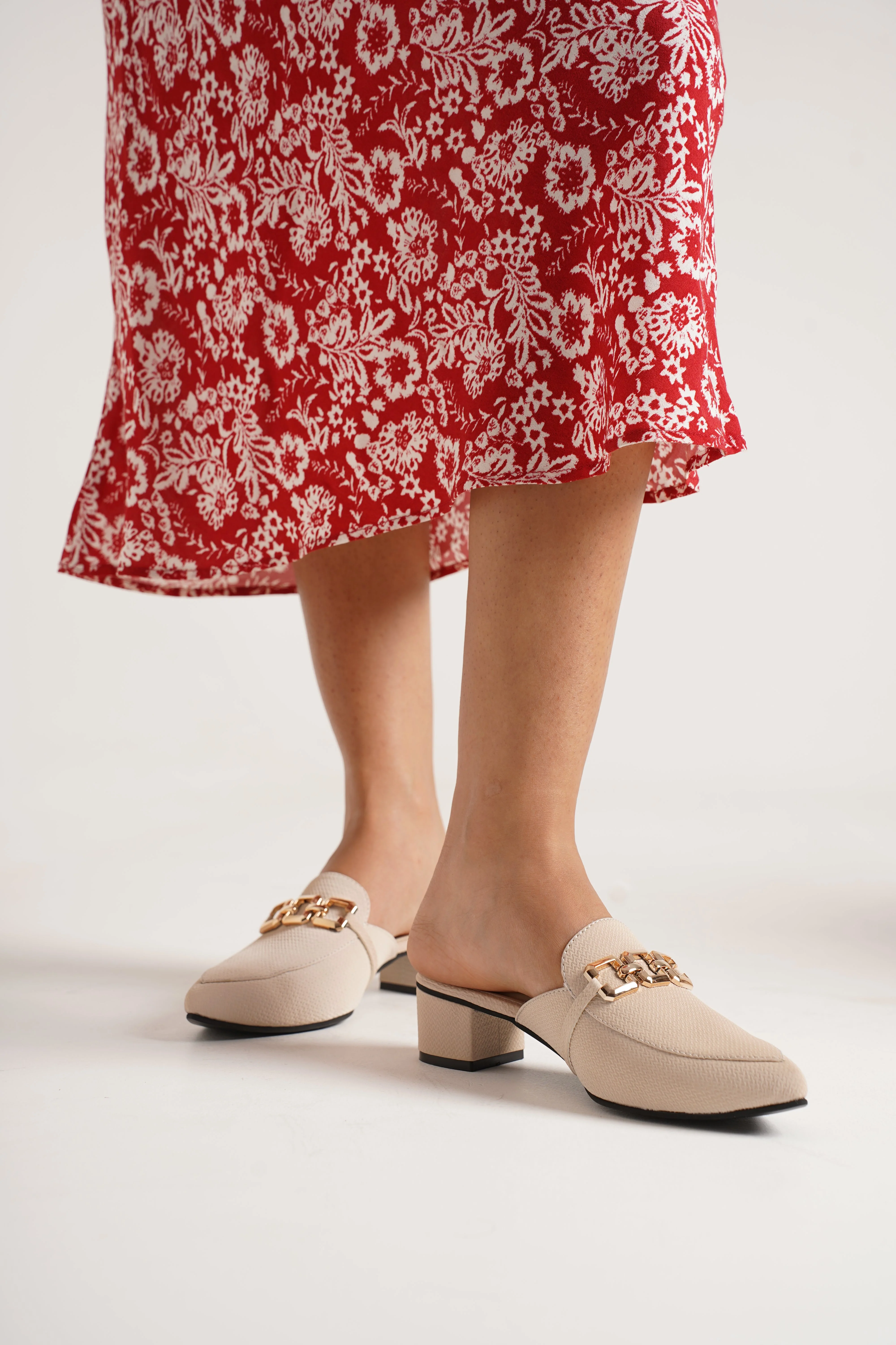 Jm Looks Elegant Chain Detail Mule Loafers - Image 9