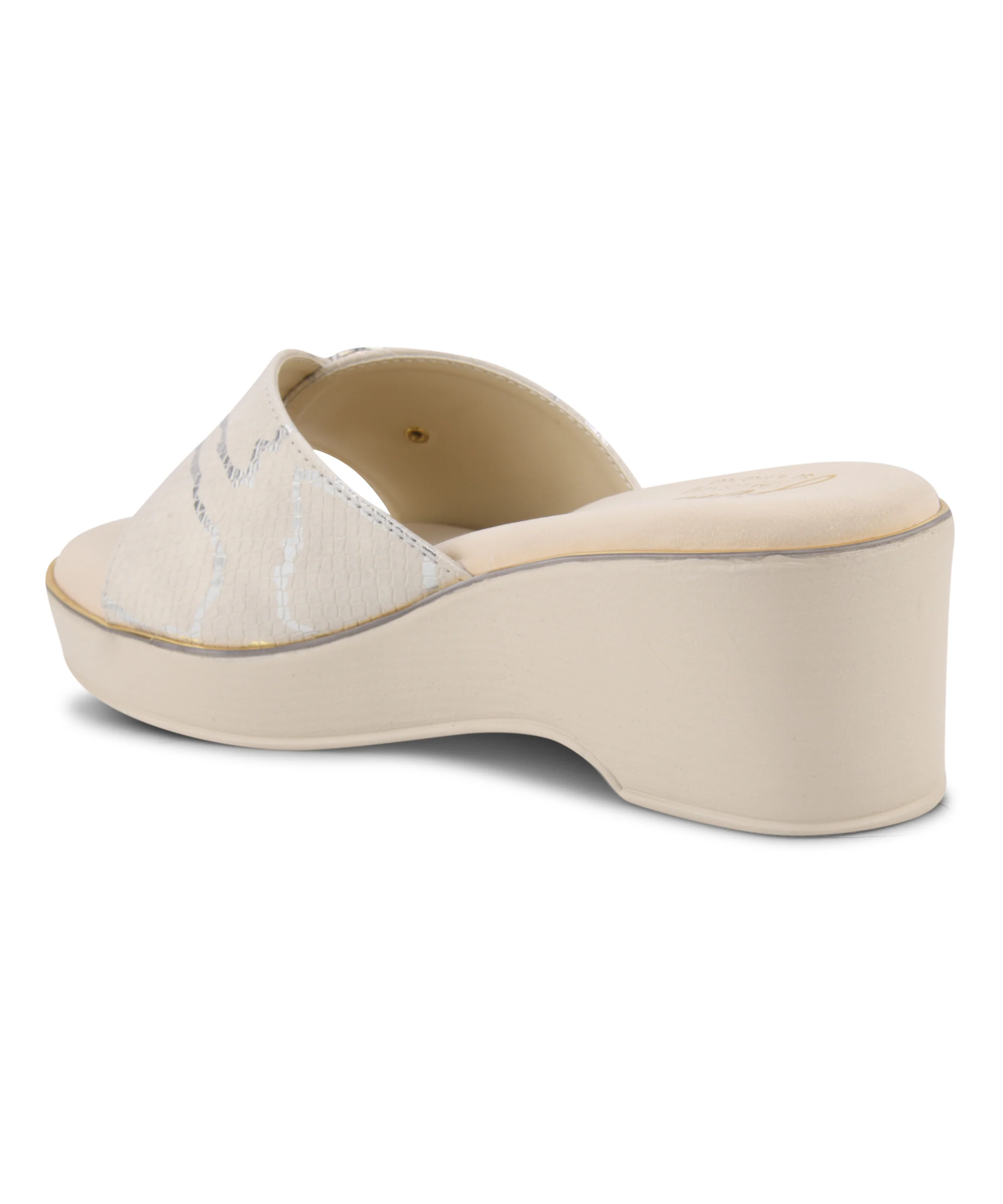 Textured Floral Buckle Wedge Sandals for Women - Image 9