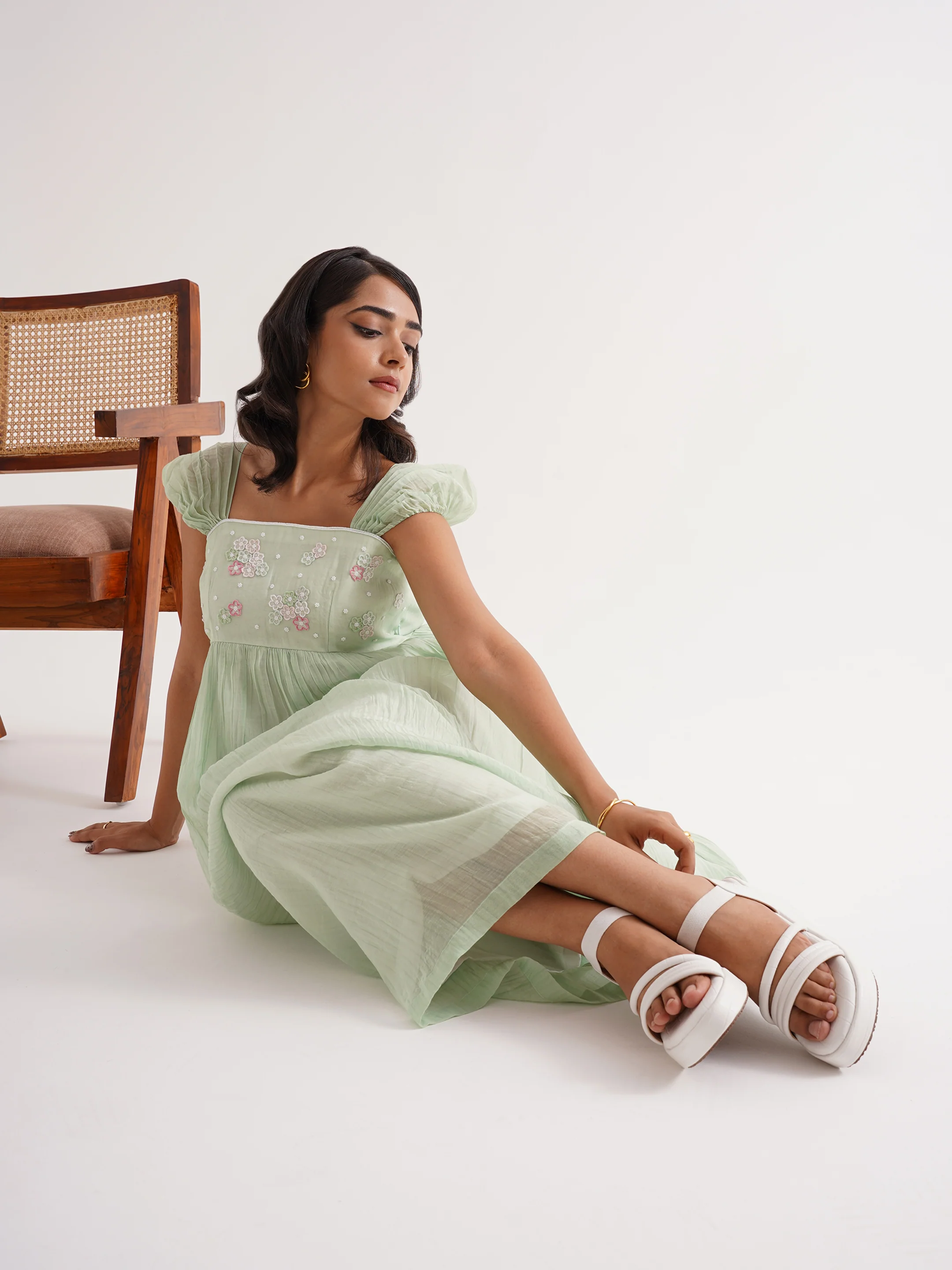 Textured Platform Sandals with Elastic Ankle Strap - Image 15