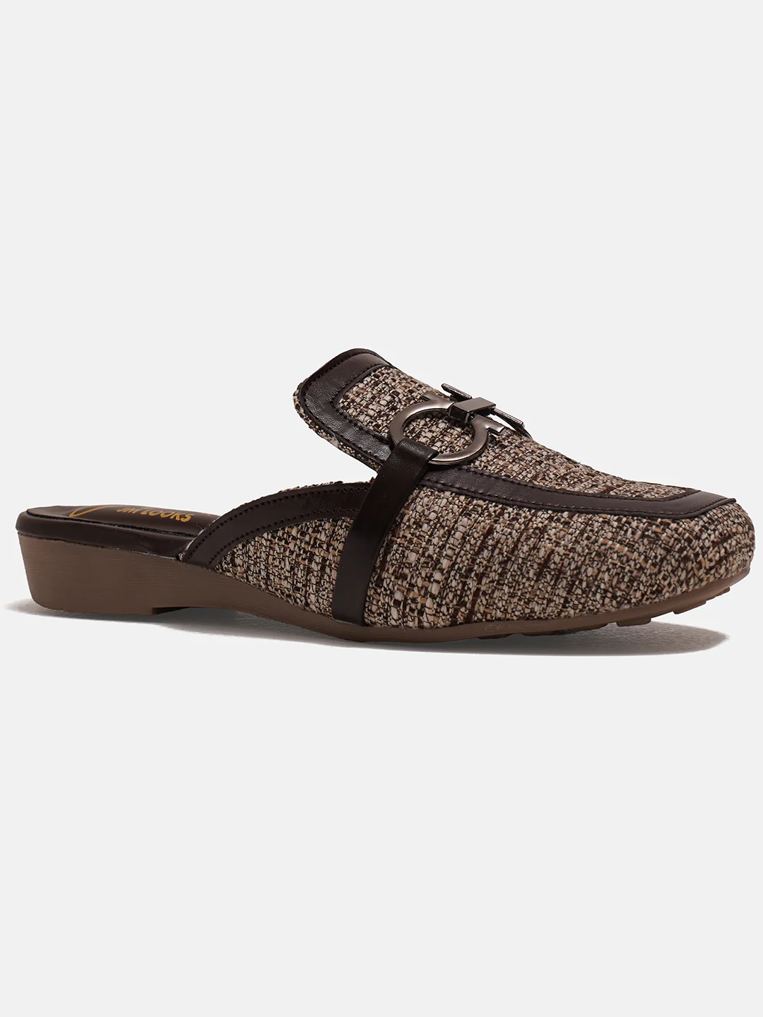 Textured Slip-On Loafers with Metal Accent - Image 10