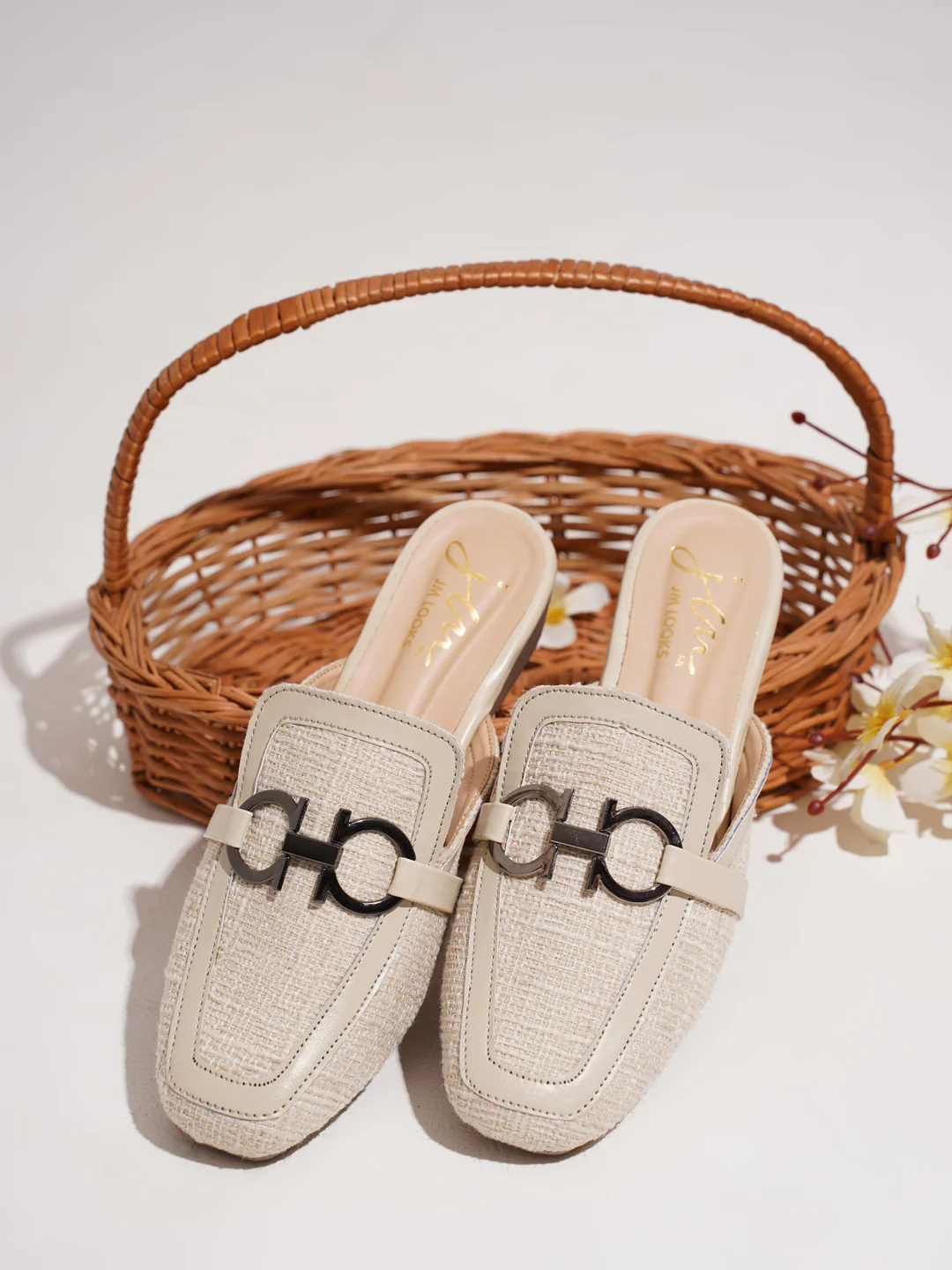 Textured Slip-On Loafers with Metal Accent - Image 11