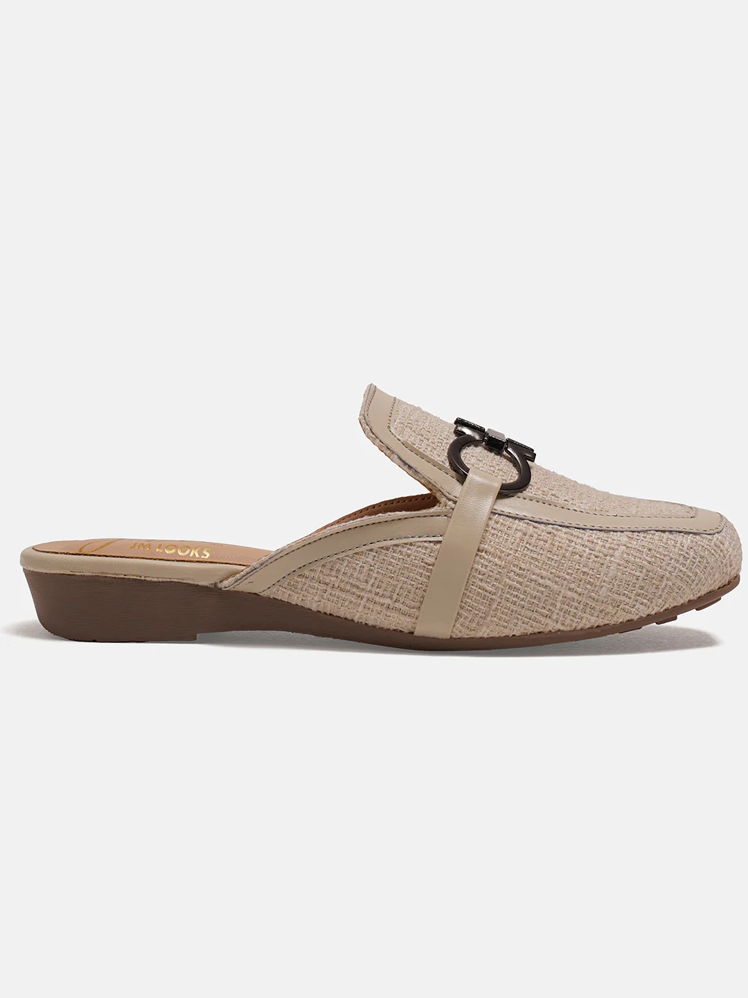 Textured Slip-On Loafers with Metal Accent - Image 12