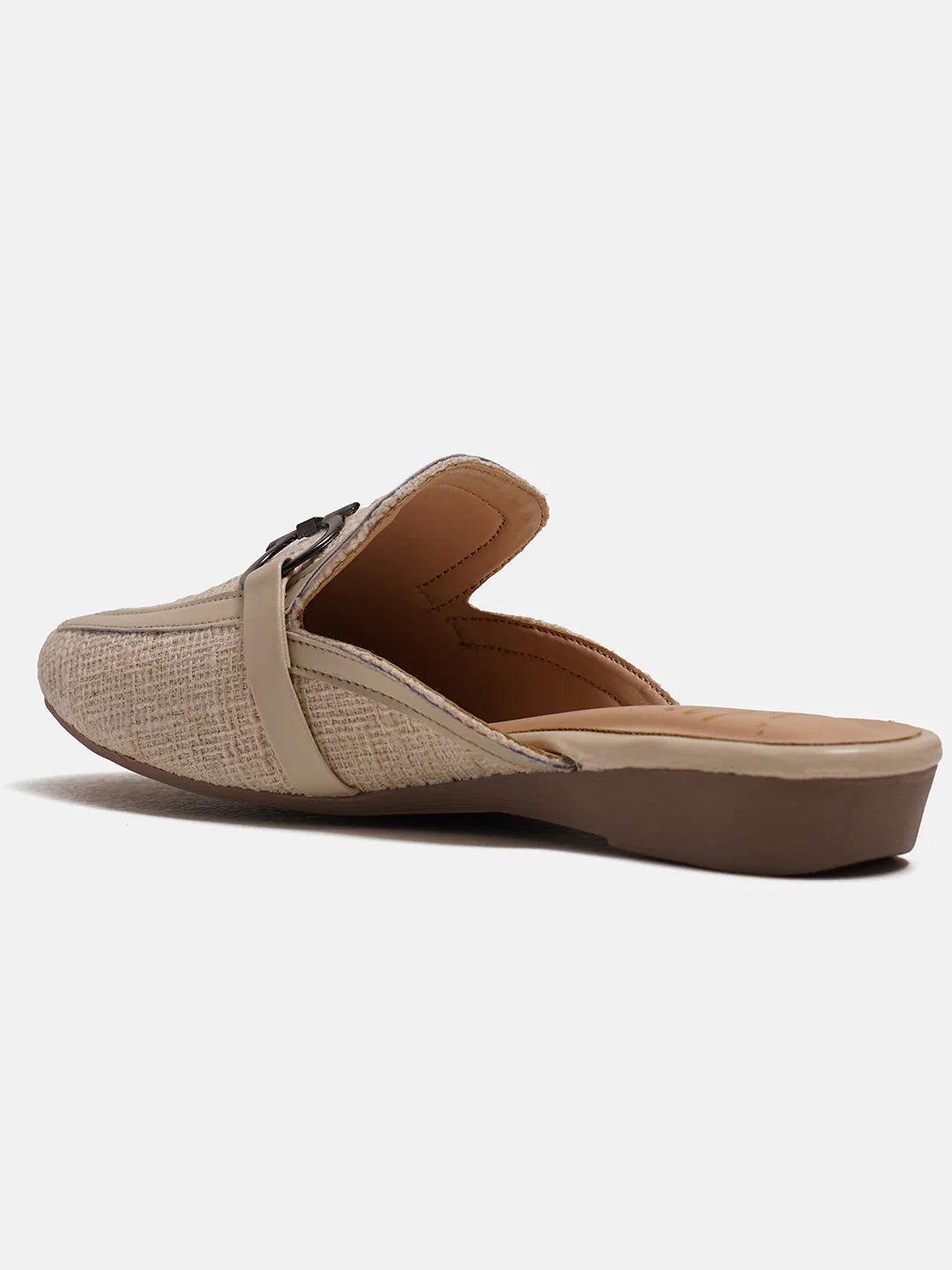 Textured Slip-On Loafers with Metal Accent - Image 13