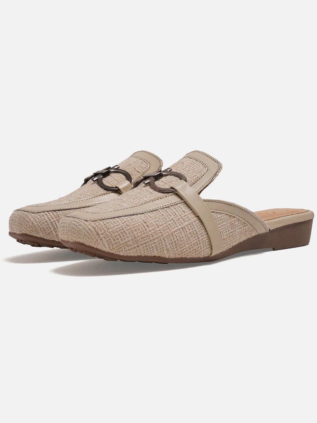 Textured Slip-On Loafers with Metal Accent - Image 14