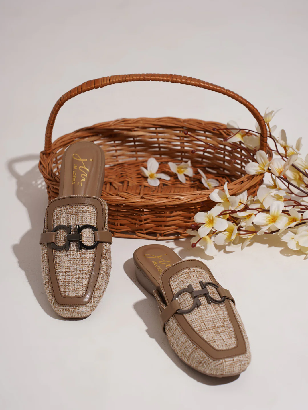 Textured Slip-On Loafers with Metal Accent - Image 2