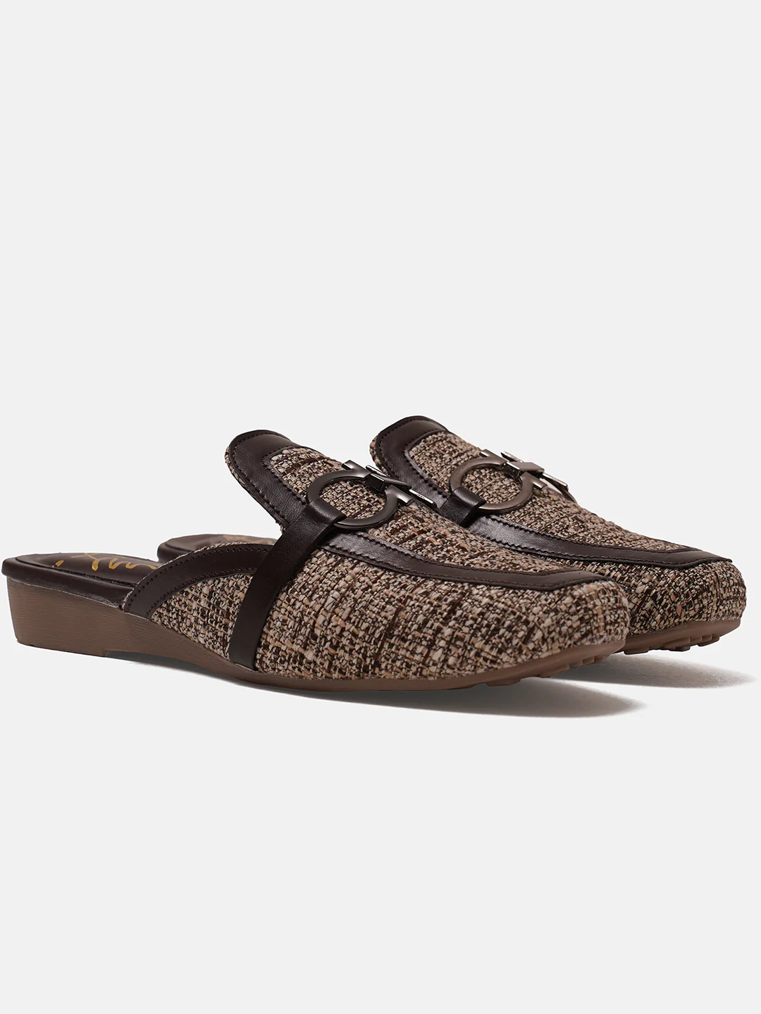 Textured Slip-On Loafers with Metal Accent - Image 7