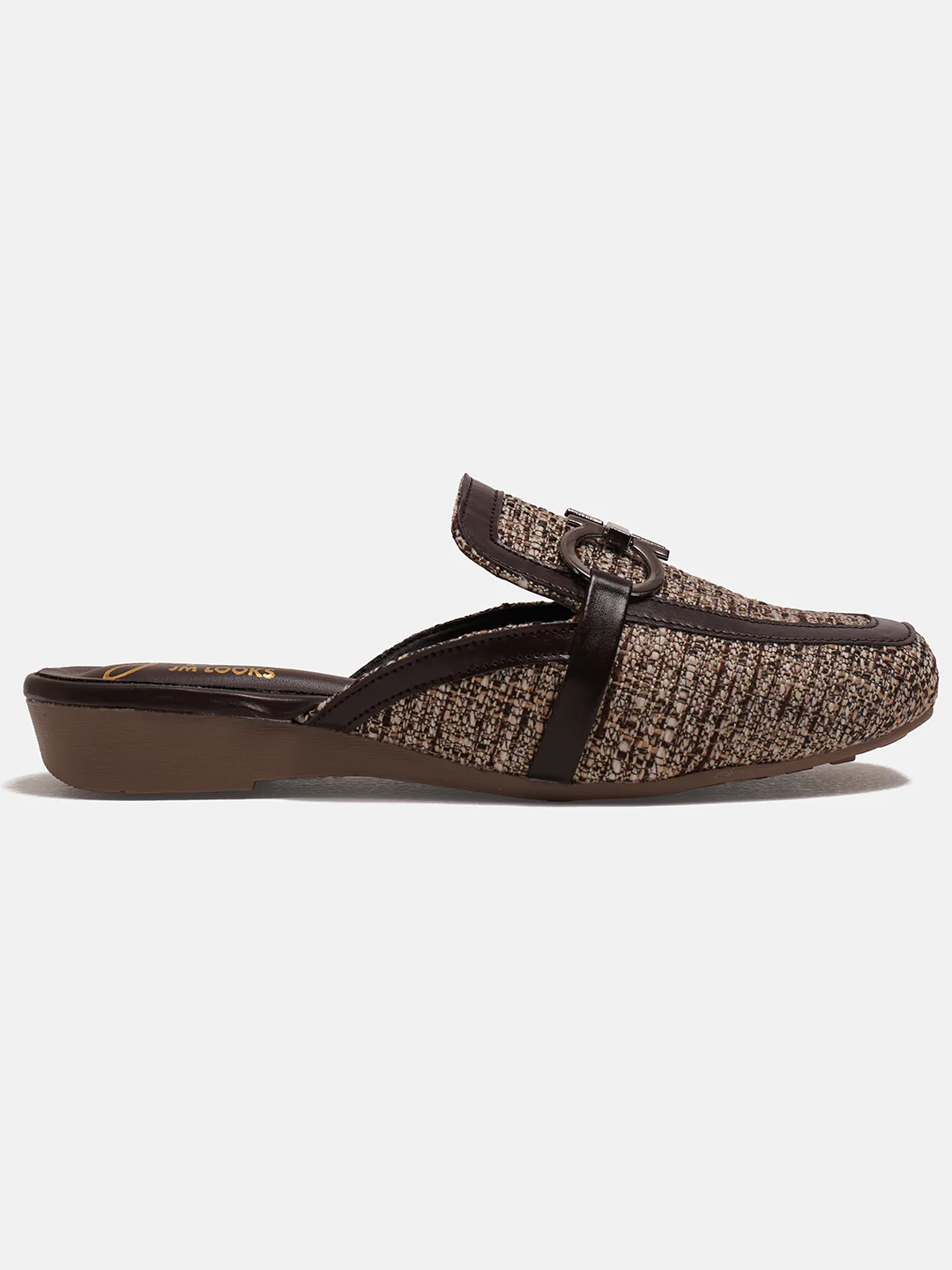 Textured Slip-On Loafers with Metal Accent - Image 8