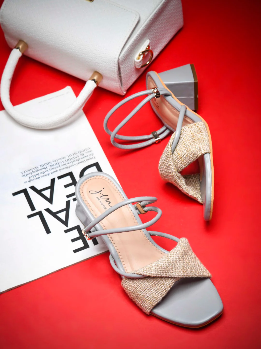 Textured Strap Block Heels - Image 14