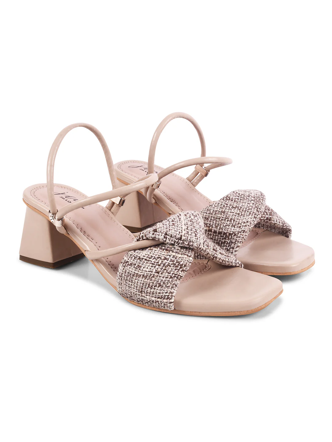 Textured Strap Block Heels - Image 6