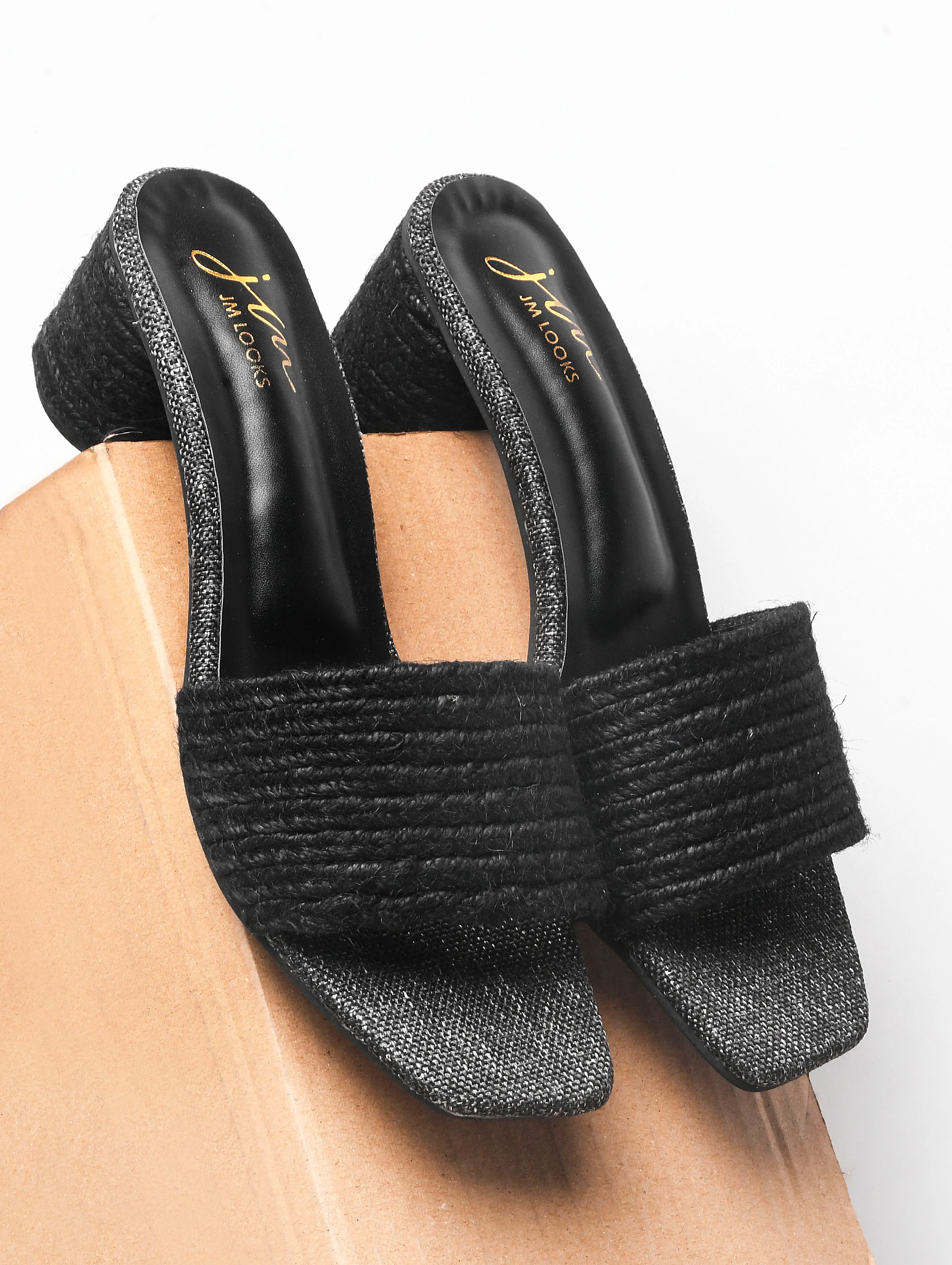 Jm Looks Textured Block Heels for Women & Girls