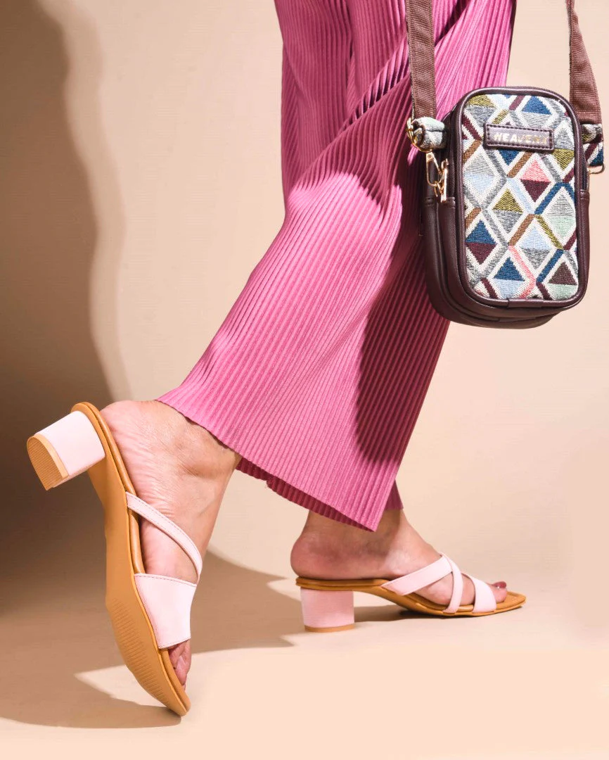 Jm Looks Dual Strap Block Heel Slides - Image 16