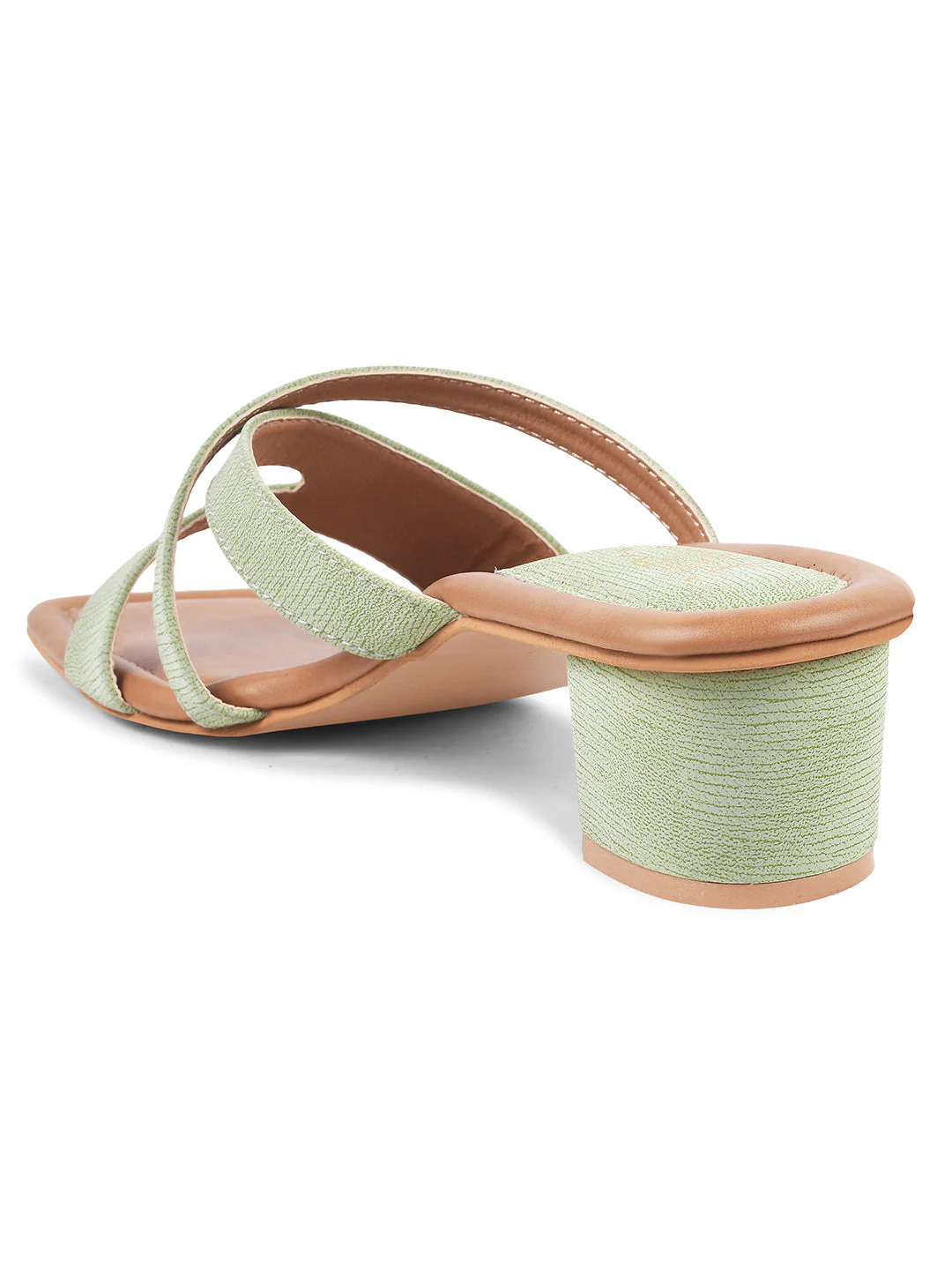 Jm Looks Dual Strap Block Heel Slides - Image 6