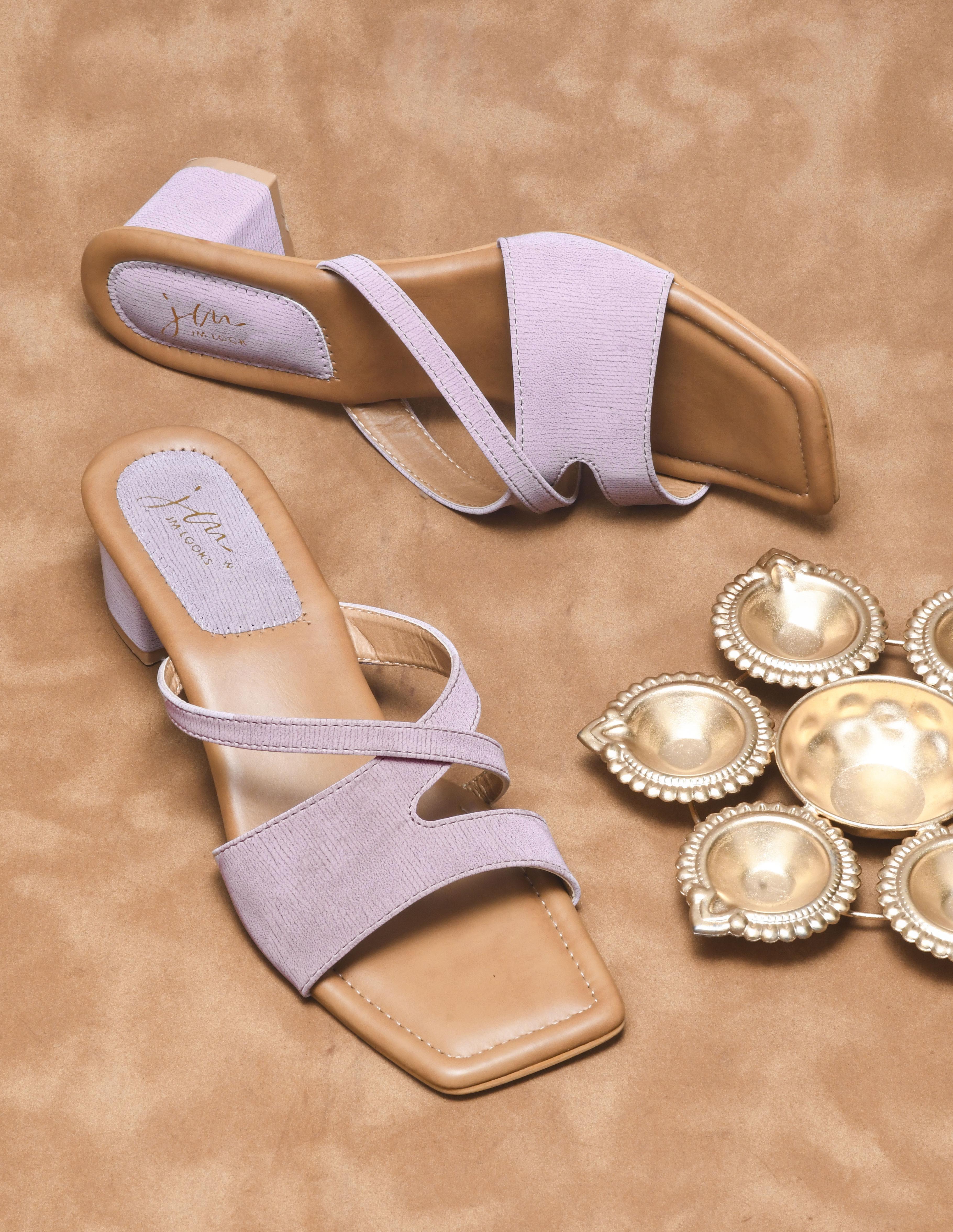 Jm Looks Dual Strap Block Heel Slides - Image 7