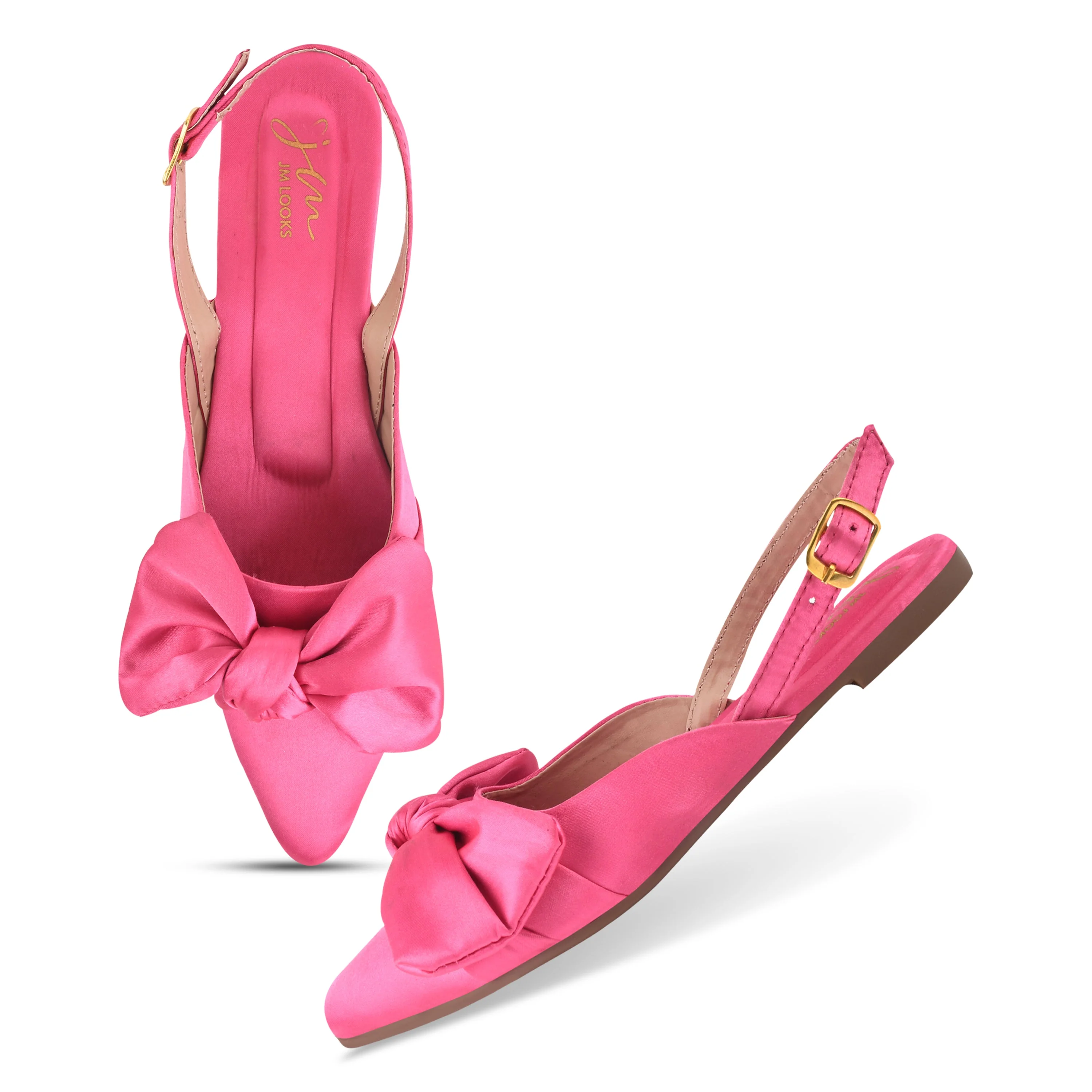 Jm Looks Bow Detail Slingback Flats for Women & Girls - Image 10