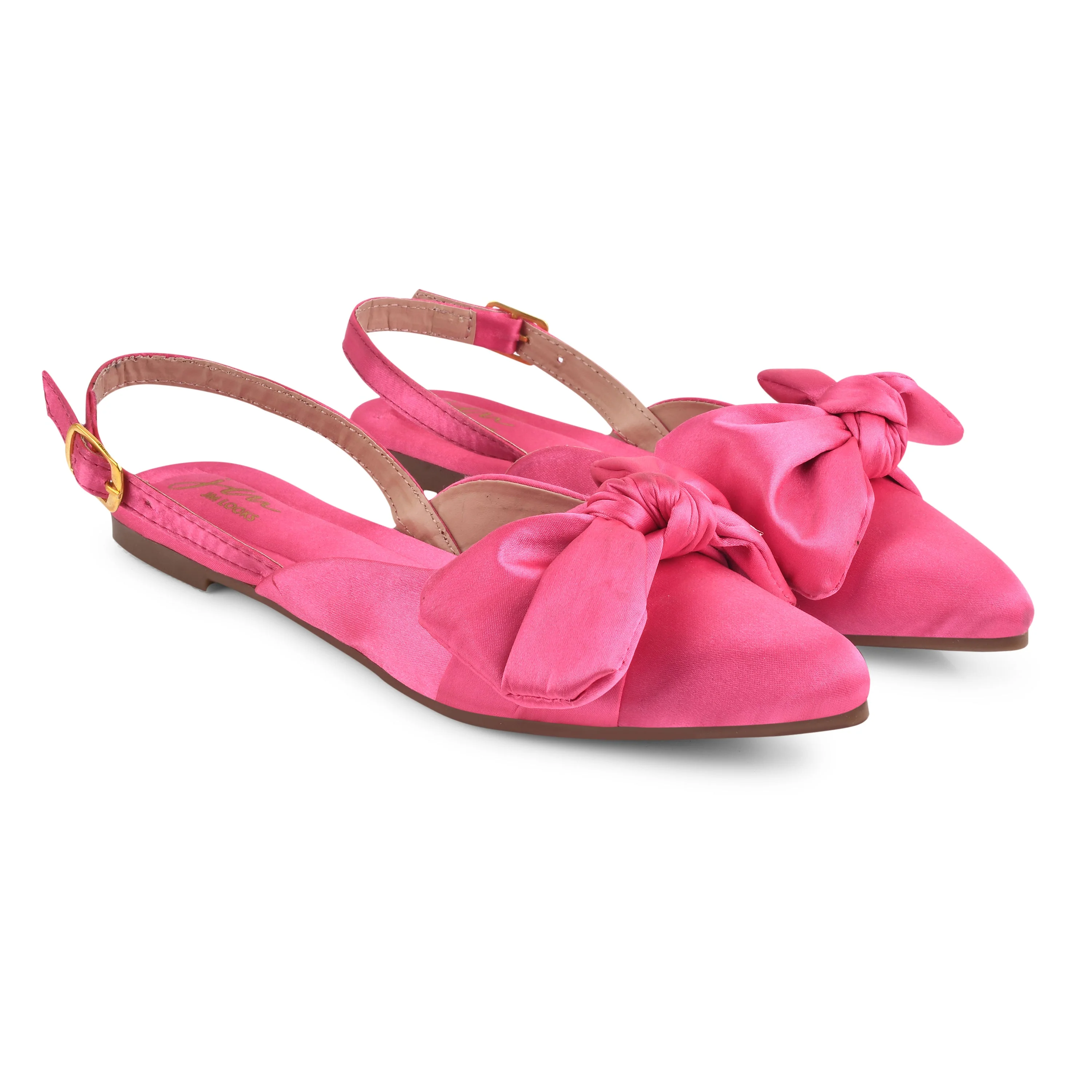 Jm Looks Bow Detail Slingback Flats for Women & Girls - Image 11