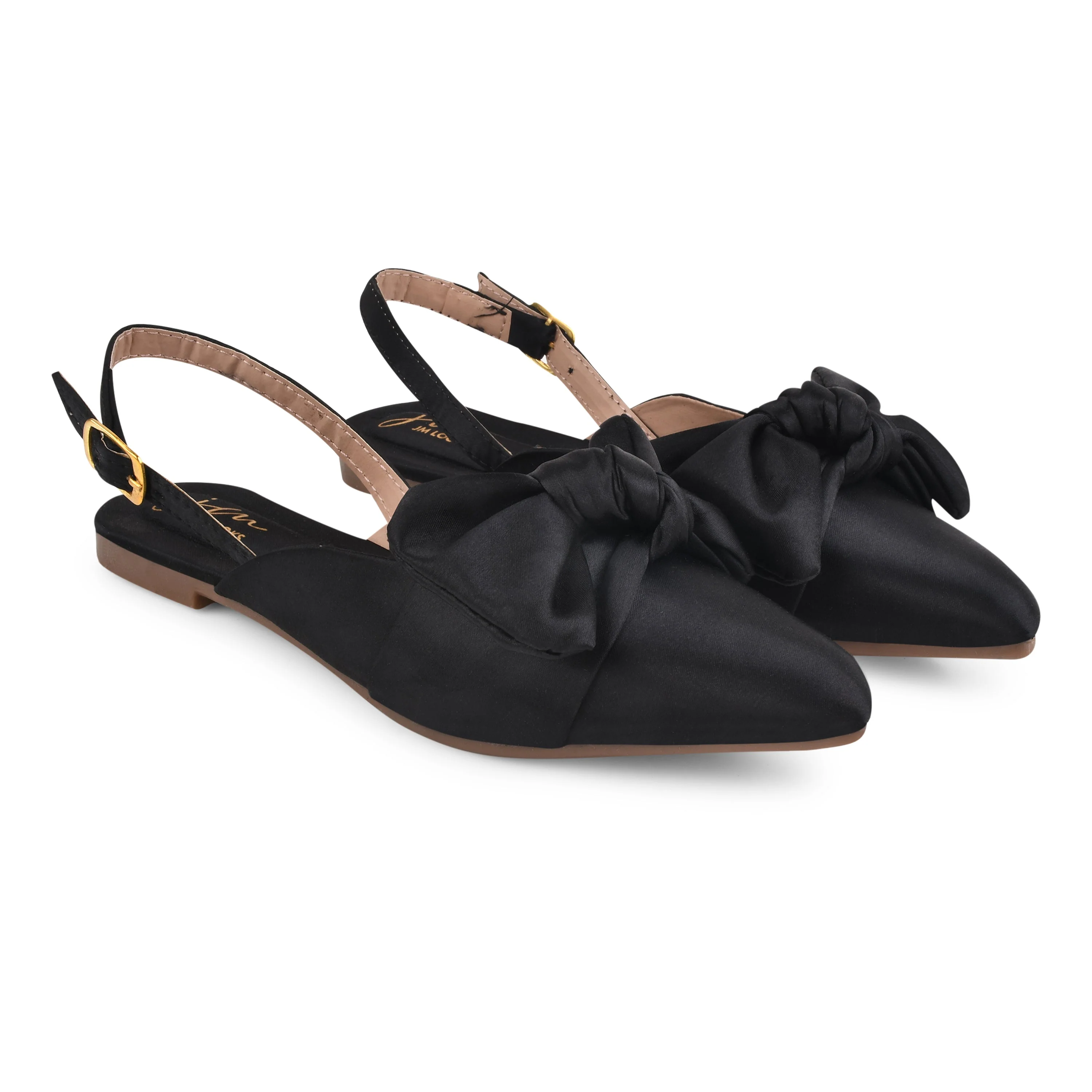 Jm Looks Bow Detail Slingback Flats for Women & Girls - Image 3