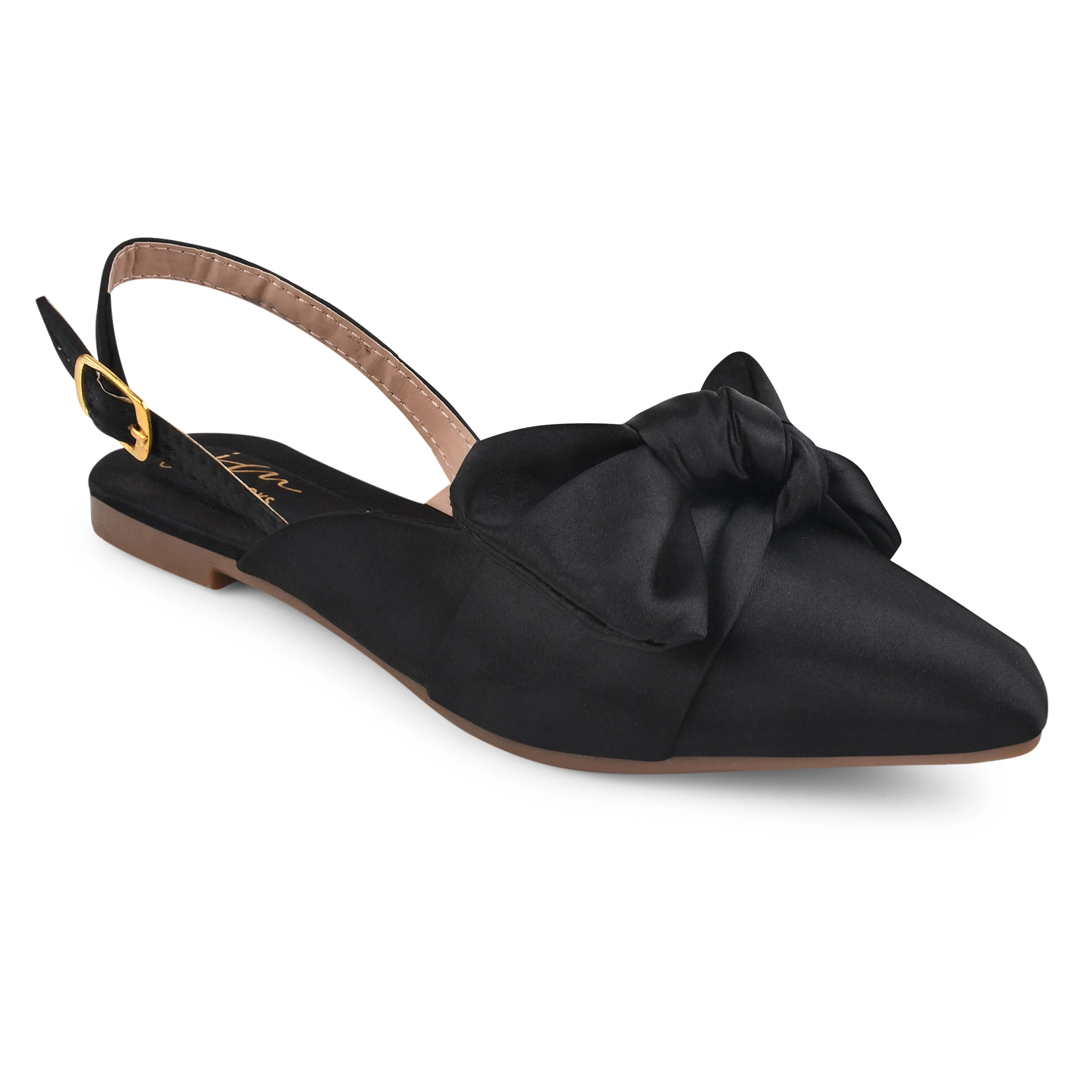 Jm Looks Bow Detail Slingback Flats for Women & Girls - Image 4