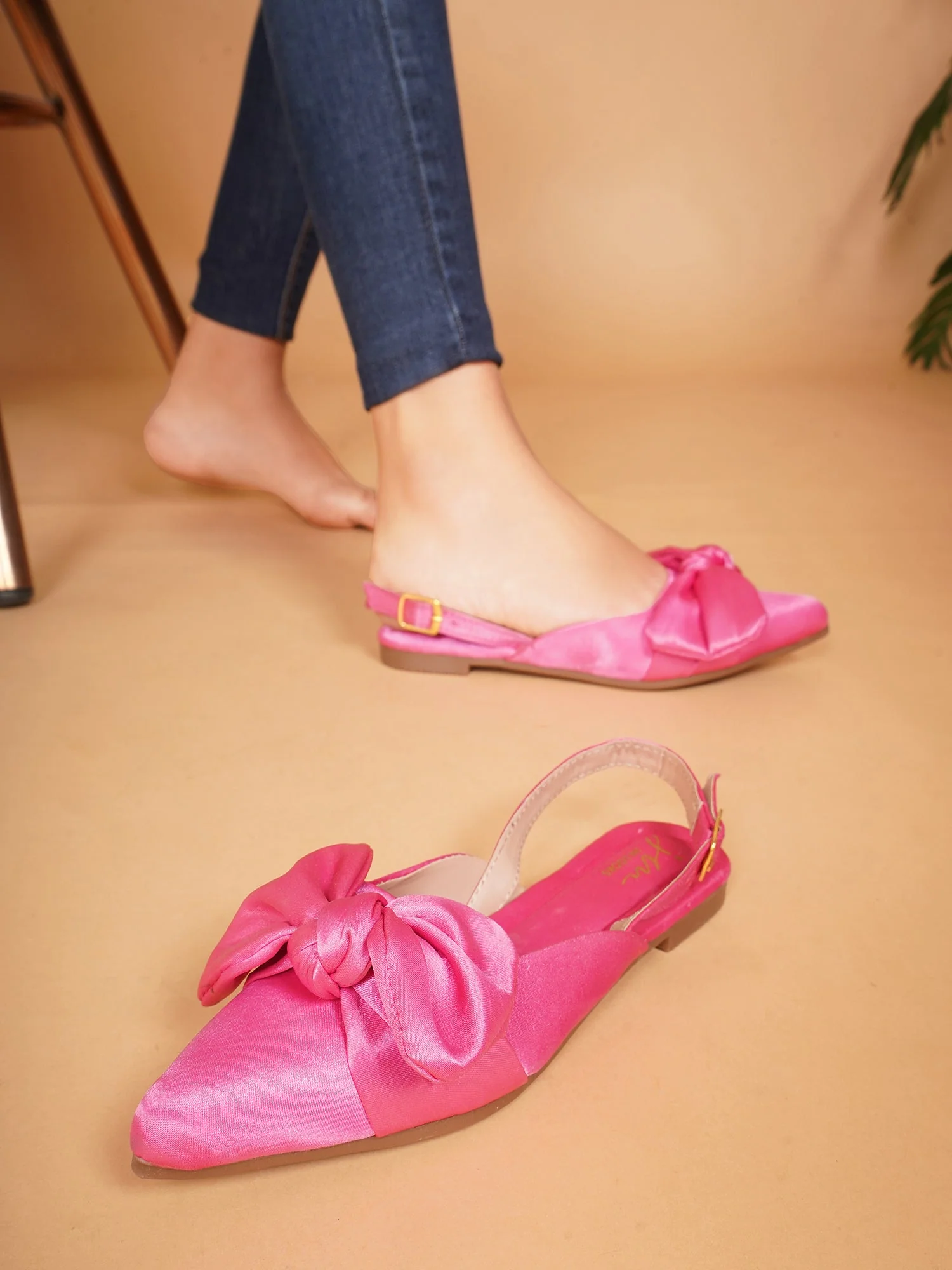 Jm Looks Bow Detail Slingback Flats for Women & Girls - Image 9