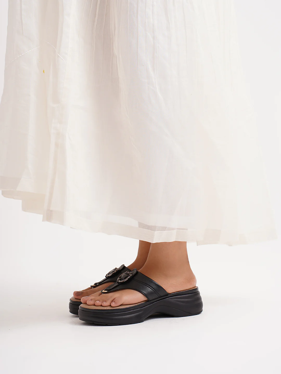 Thong Sandals with Cushioned Platform Sole - Image 12