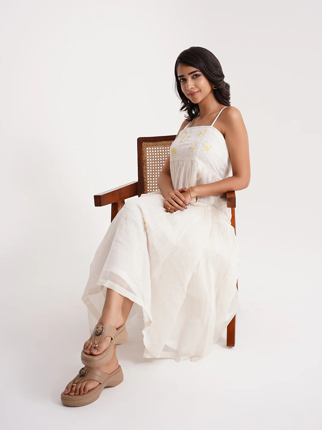 Thong Sandals with Cushioned Platform Sole - Image 2