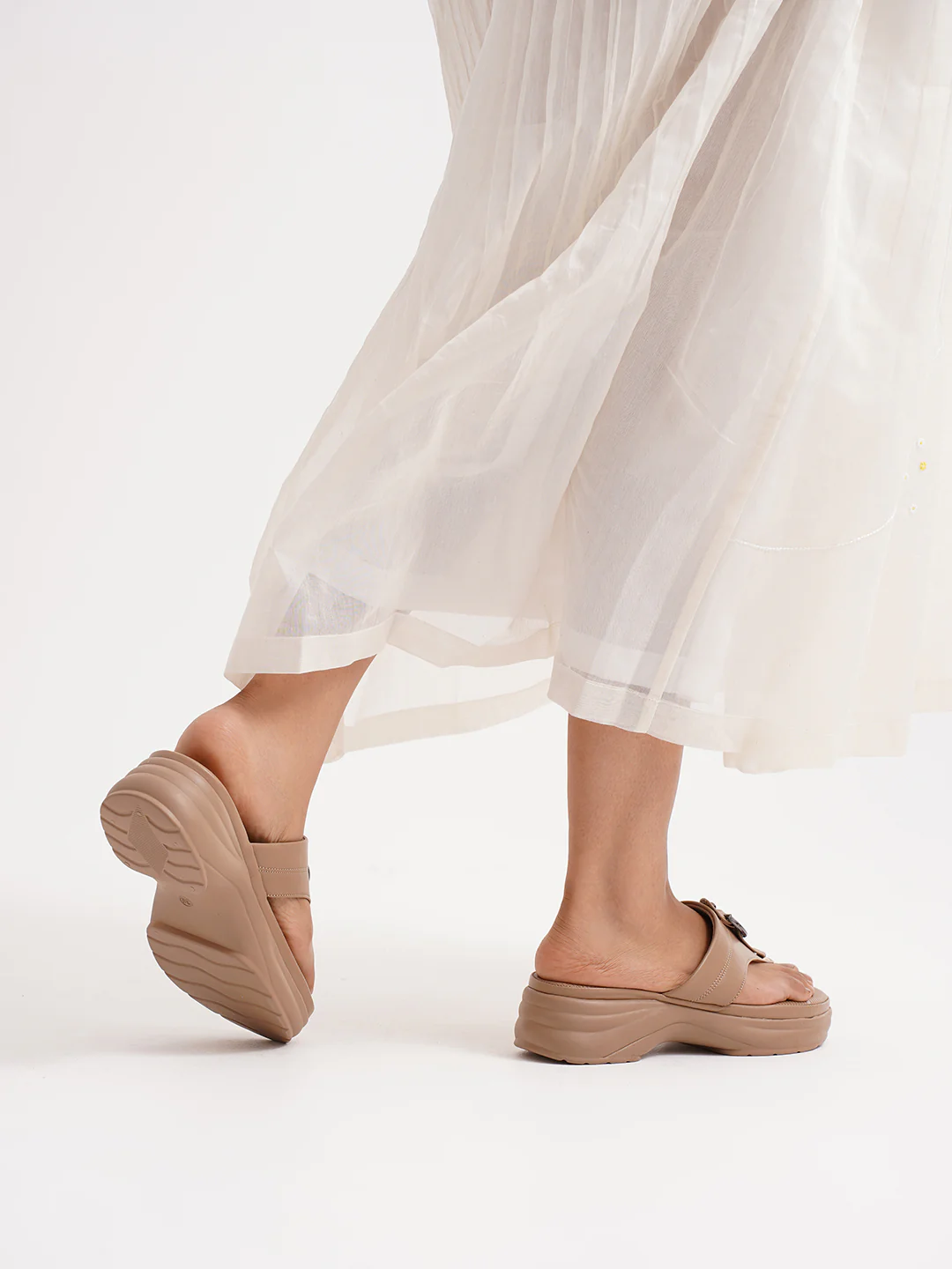 Thong Sandals with Cushioned Platform Sole - Image 3