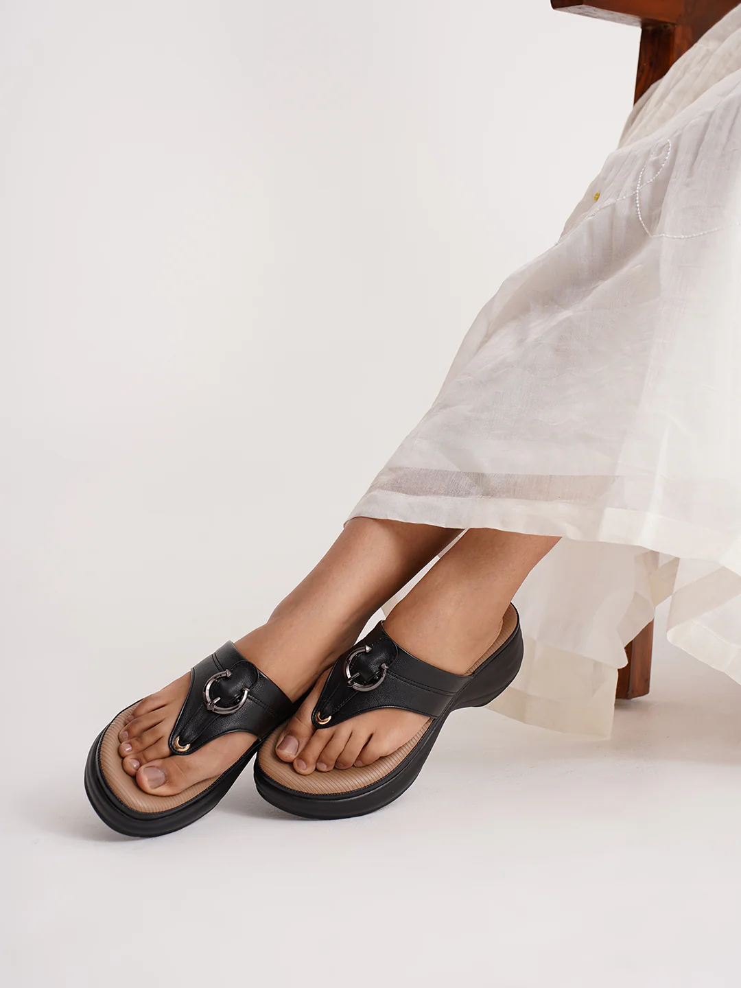 Thong Sandals with Cushioned Platform Sole - Image 8