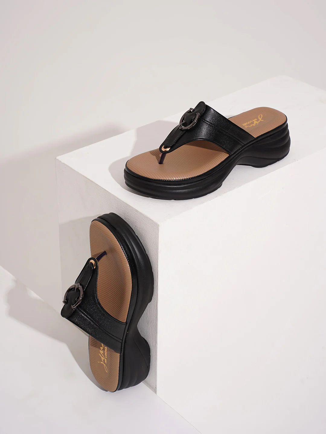 Thong Sandals with Cushioned Platform Sole - Image 9