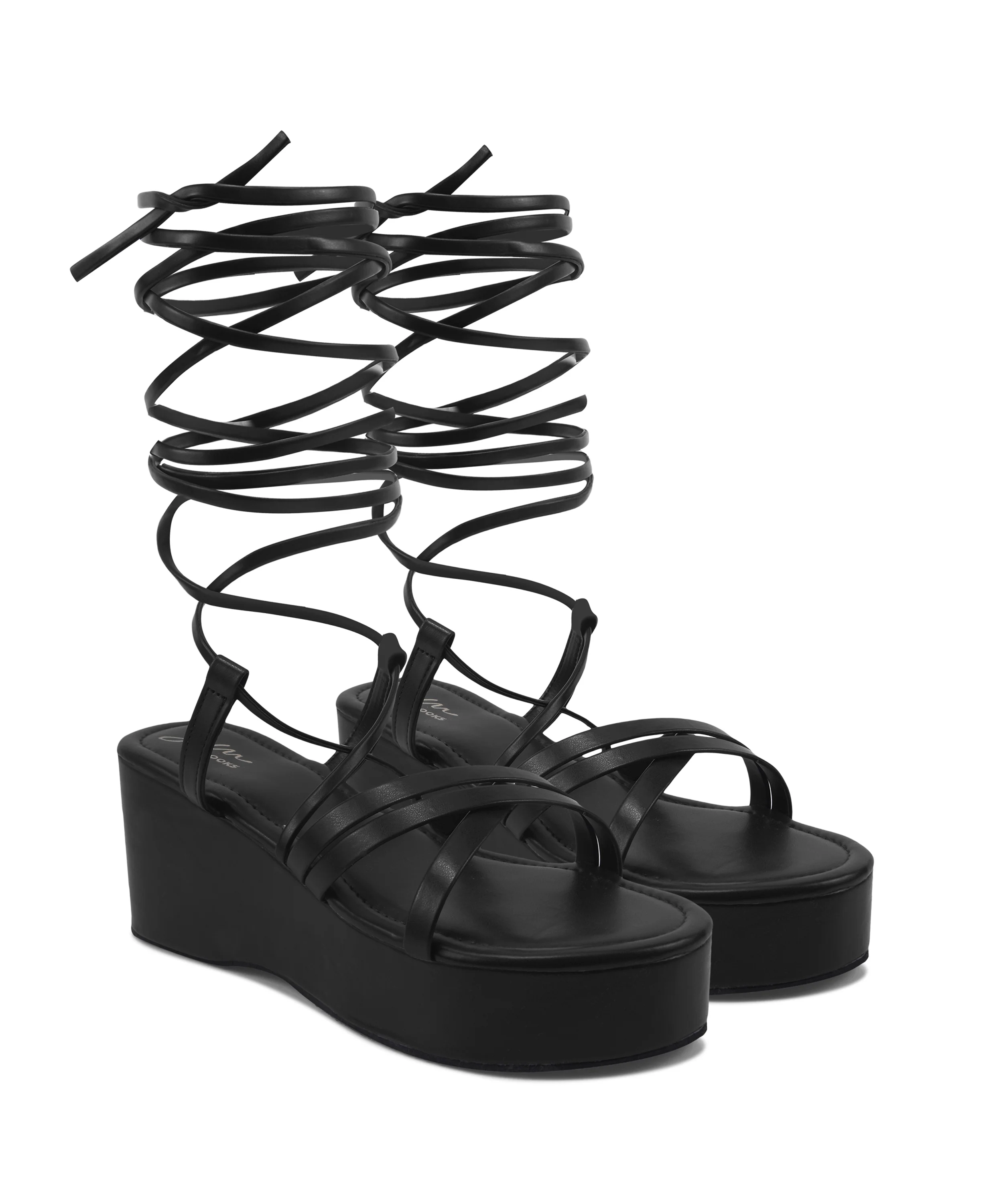 Tie-Up Strappy Platform Heels - Image 12