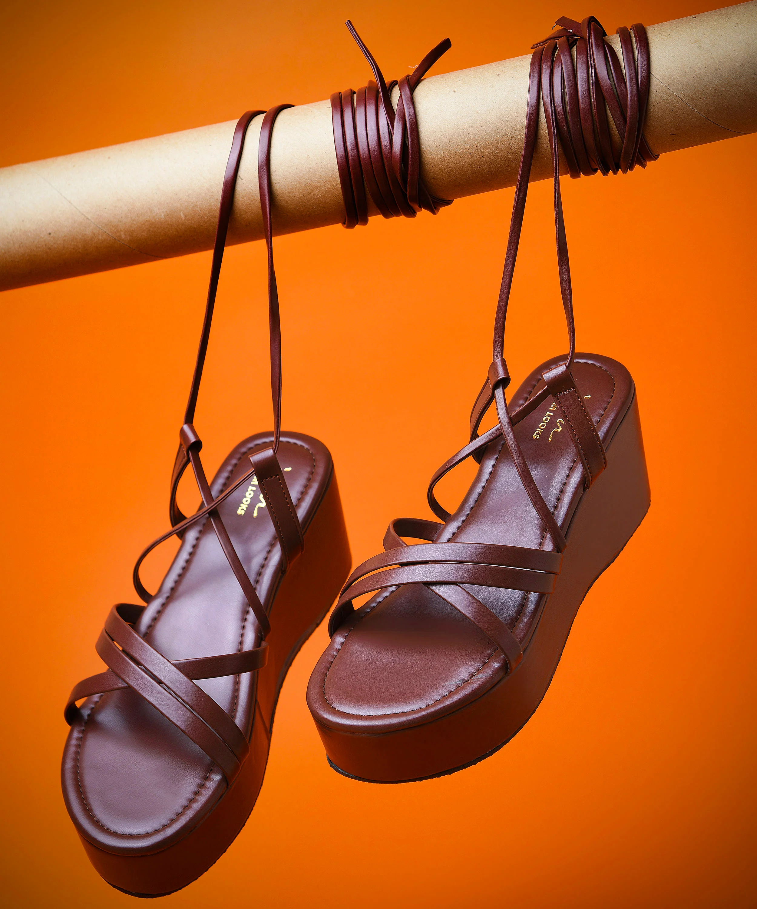 Tie-Up Strappy Platform Heels - Image 13