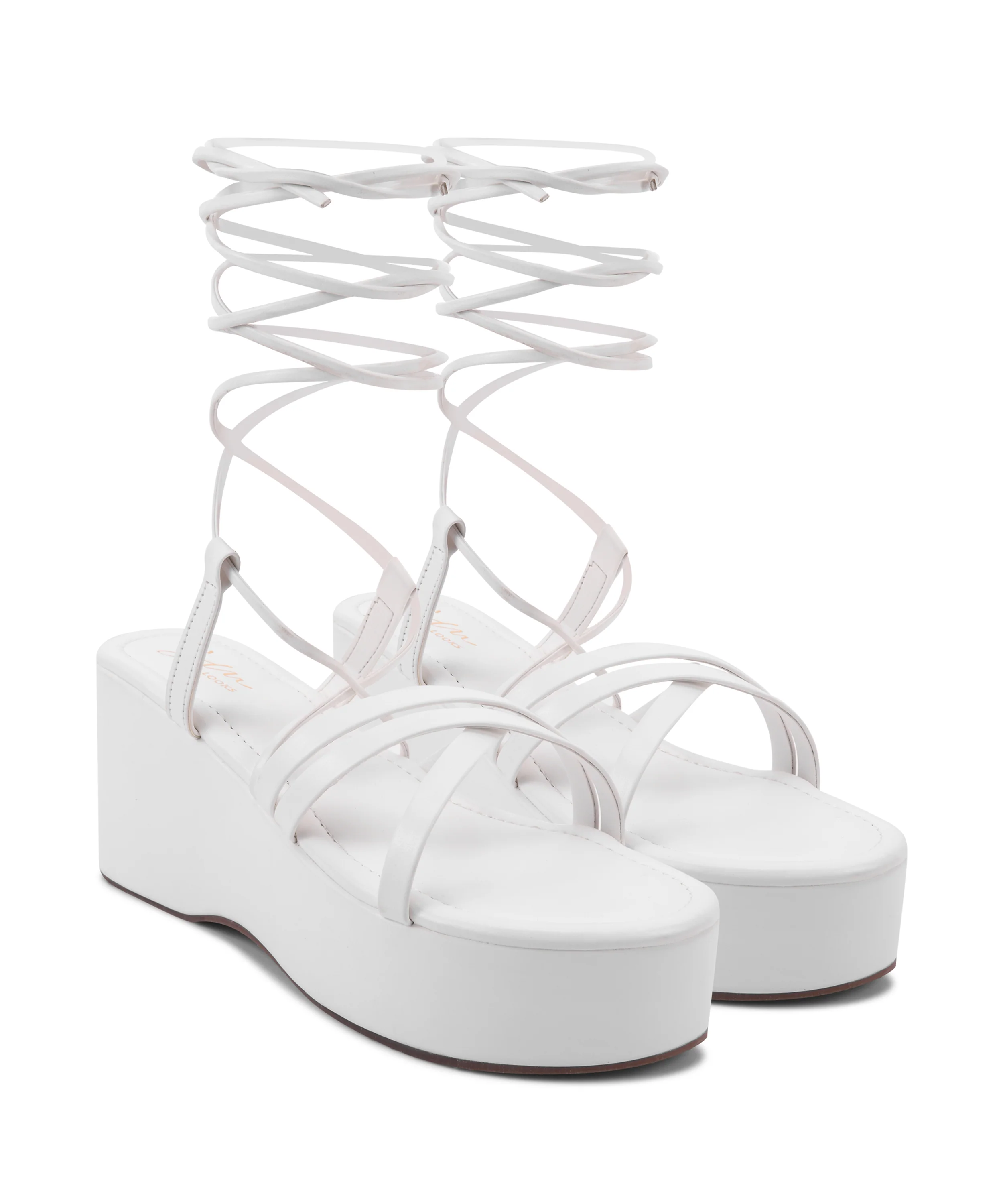 Tie-Up Strappy Platform Heels - Image 24