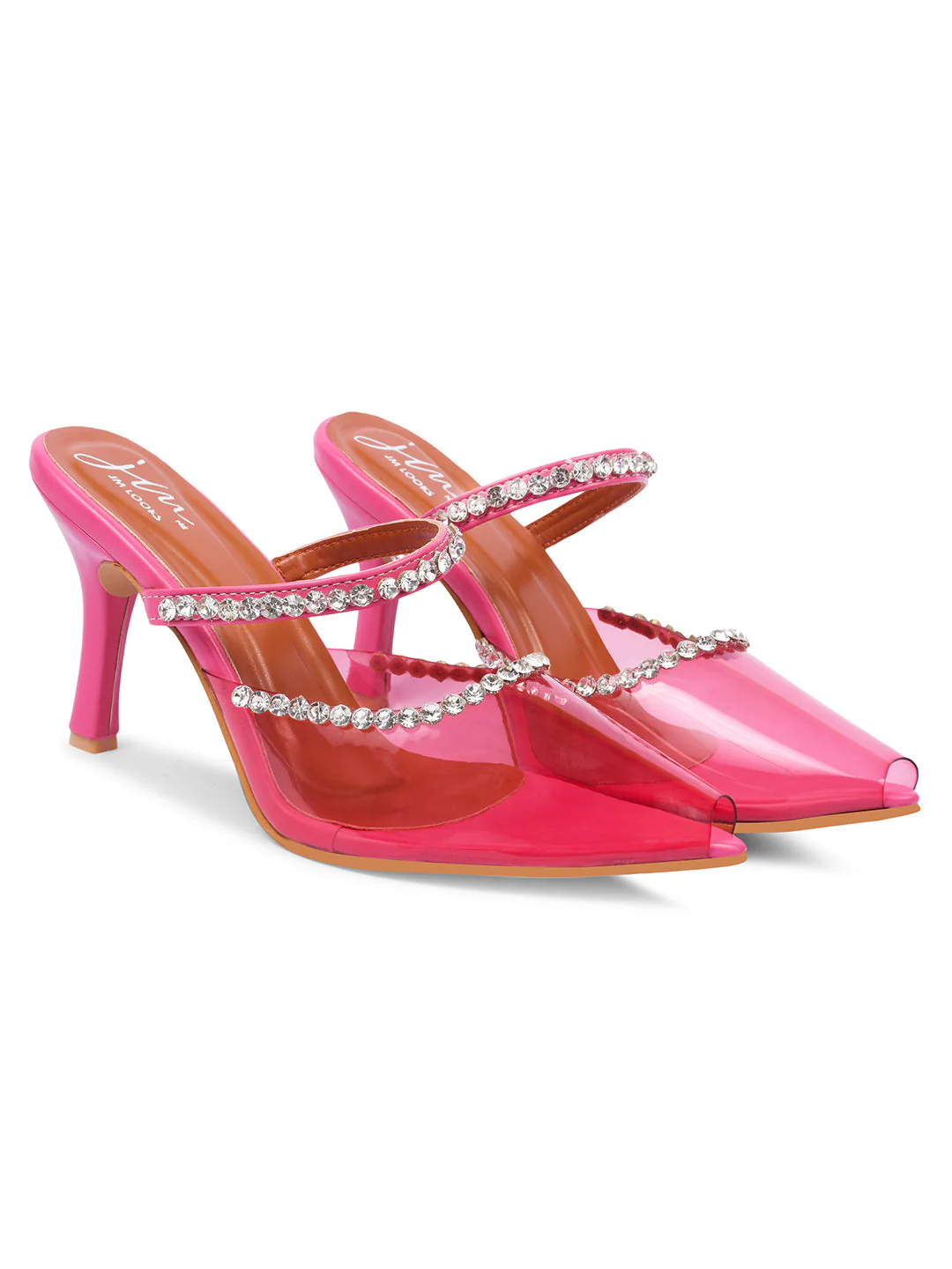 Jm Looks Embellished Pointed-Toe Heels for Women - Image 11