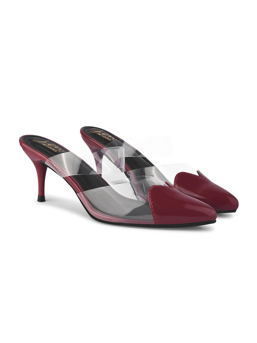 Jm Looks Heart-Toe Transparent Mule Heels - Image 5