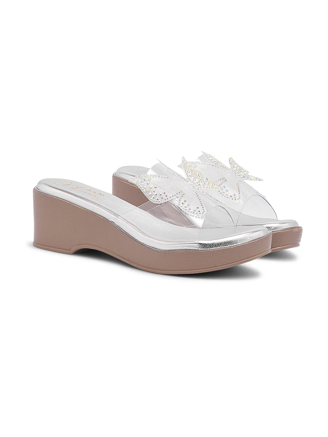 Jm Looks Butterfly Platform Slip-On Sandals for Women & Girls - Image 5
