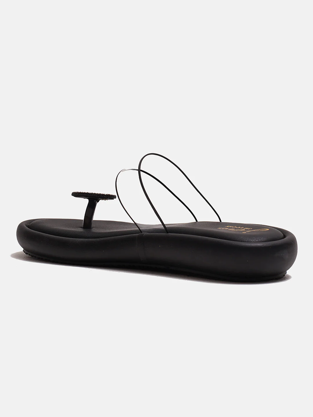 Transparent Strap Toe-Ring Slides with Cushioned Footbed - Image 12