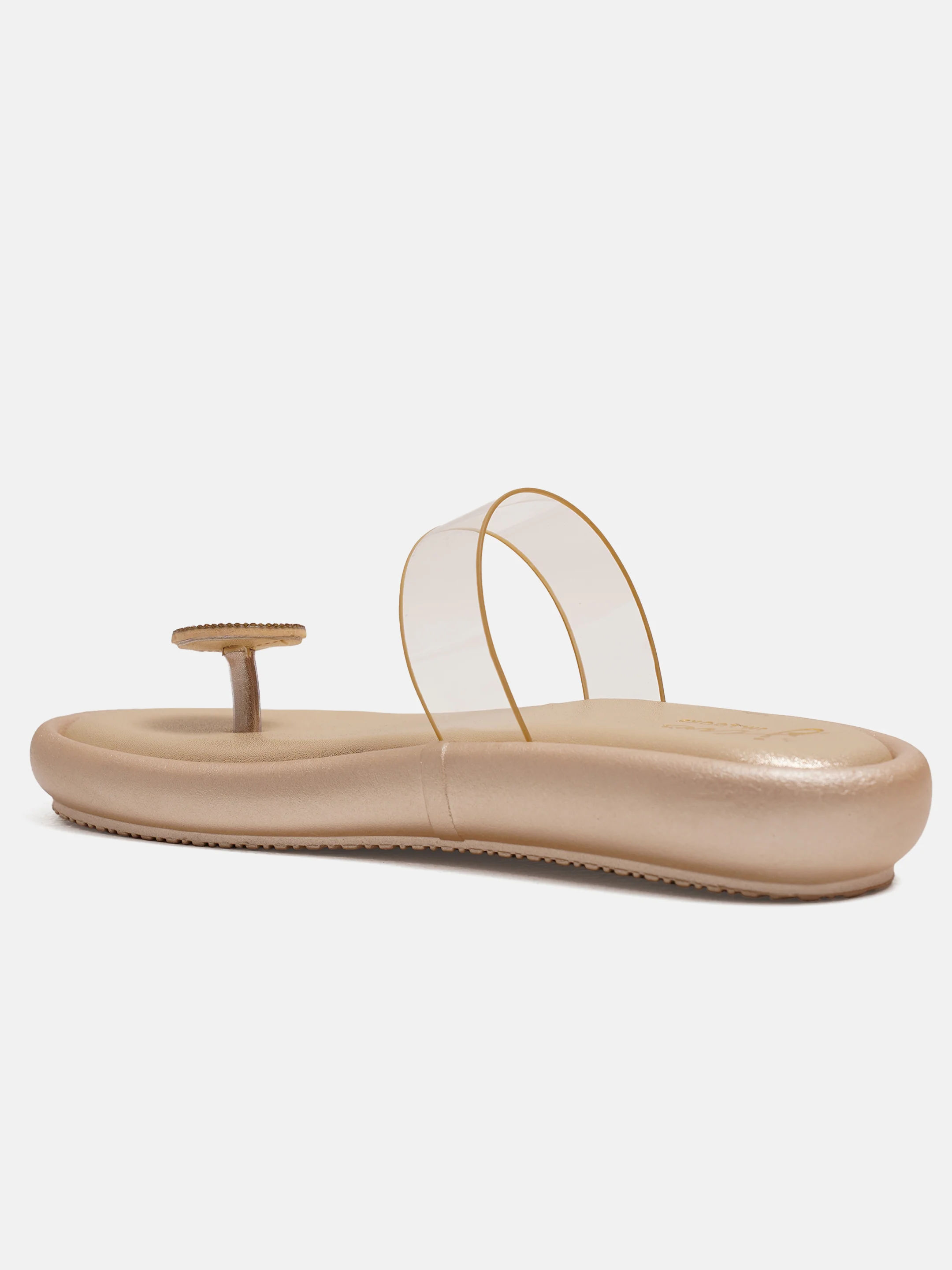 Transparent Strap Toe-Ring Slides with Cushioned Footbed - Image 18