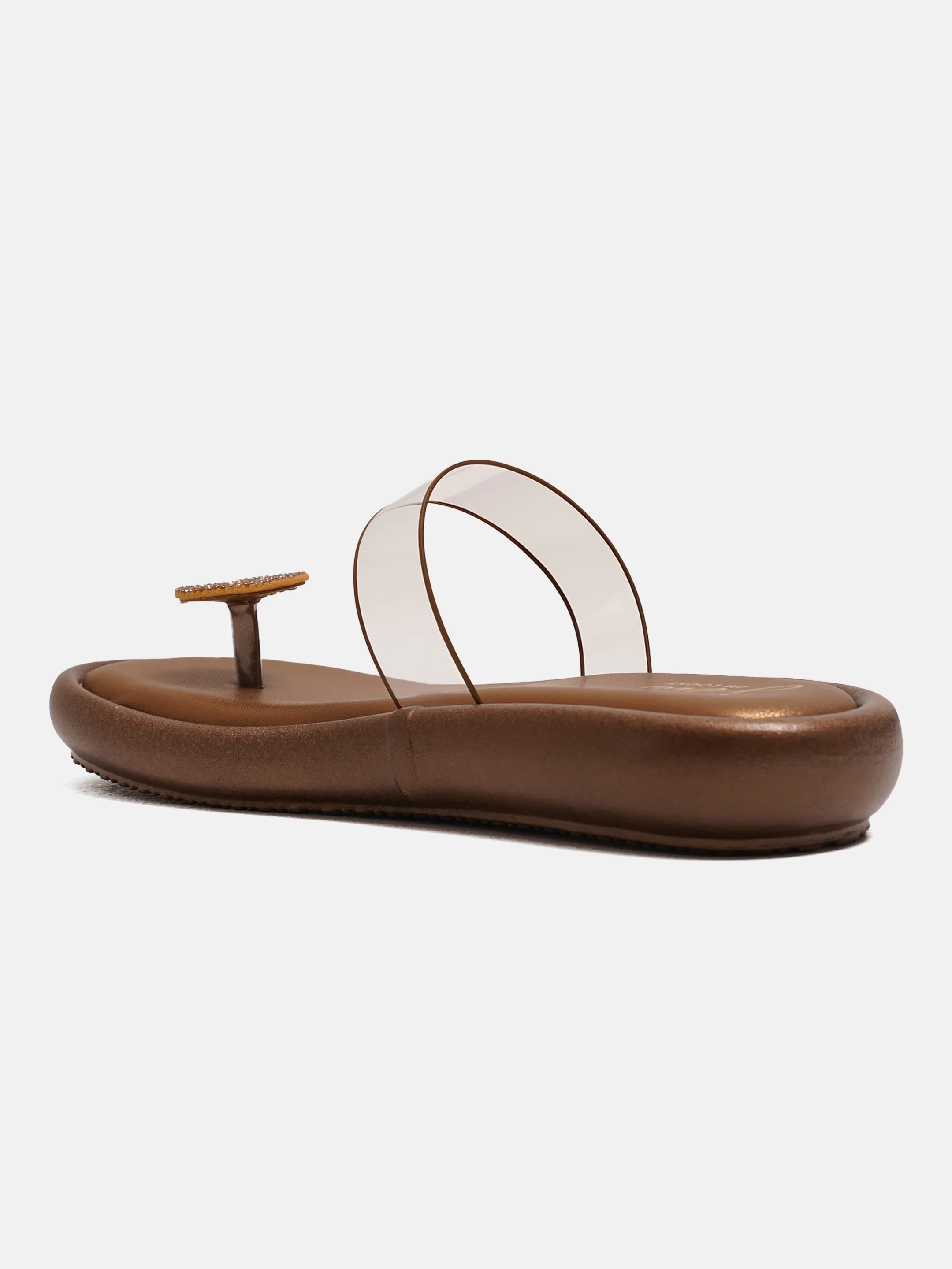 Transparent Strap Toe-Ring Slides with Cushioned Footbed - Image 6