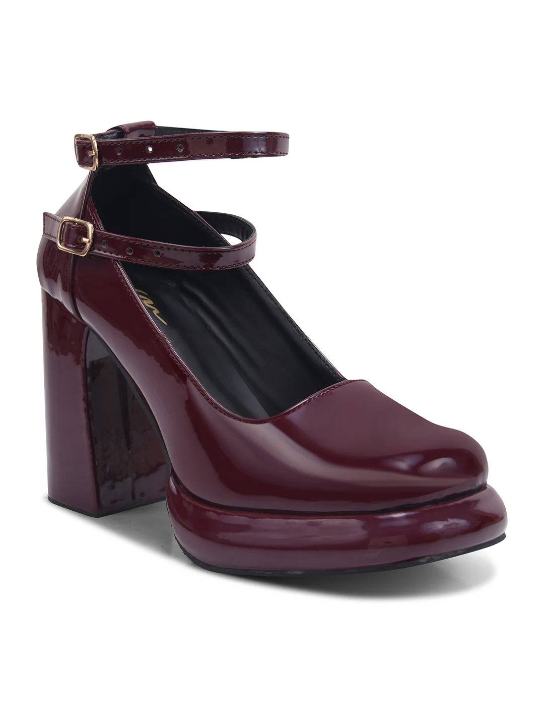 Trendy Double-Strap Block Heel Pumps - Image 12