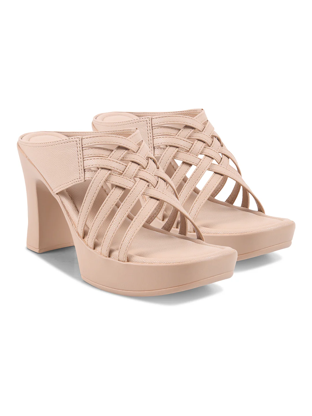 Trendy Multi-Strap Platform Heels - Image 17
