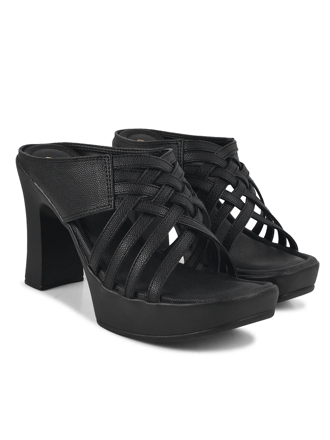 Trendy Multi-Strap Platform Heels - Image 5