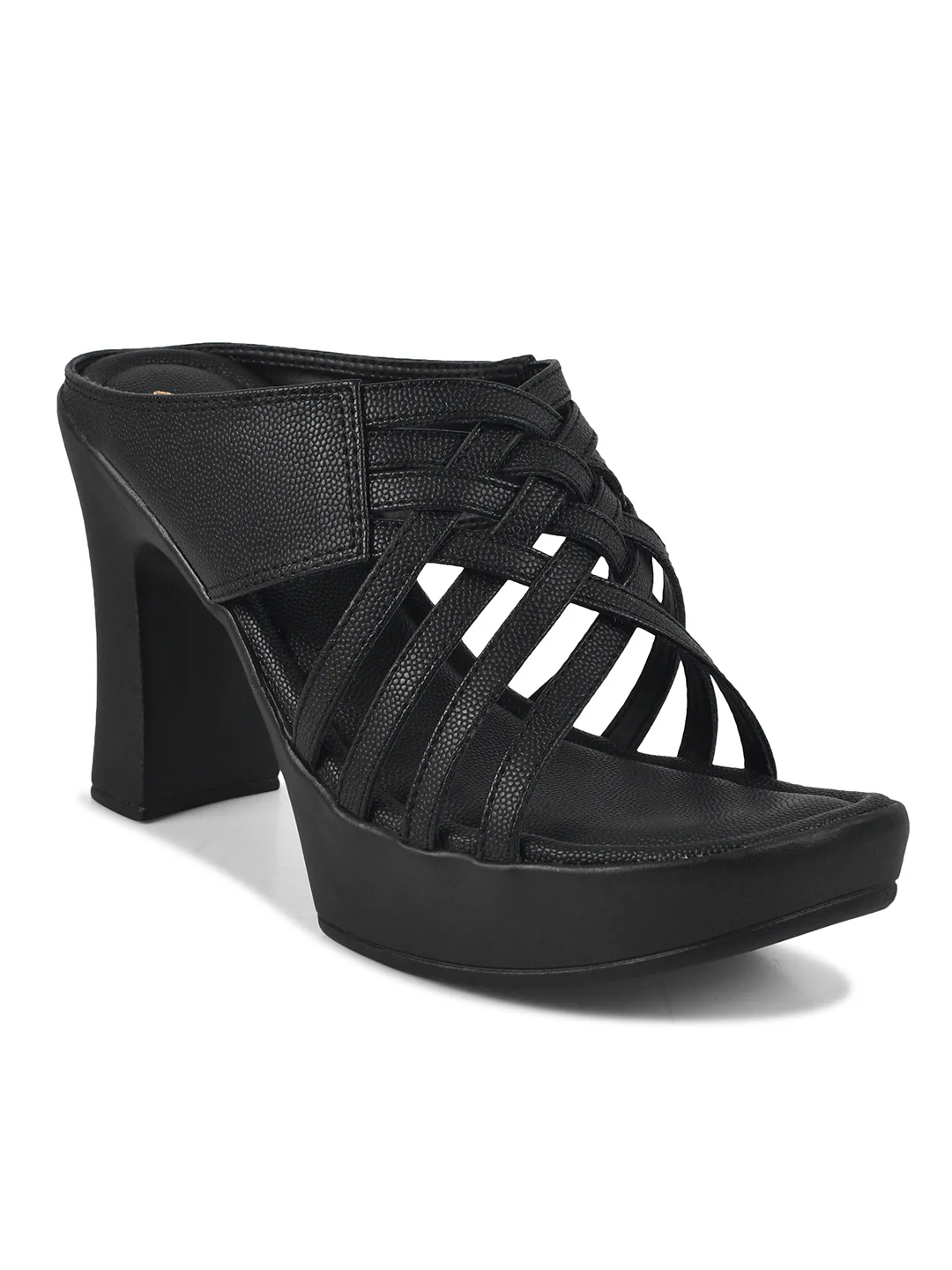 Trendy Multi-Strap Platform Heels - Image 6
