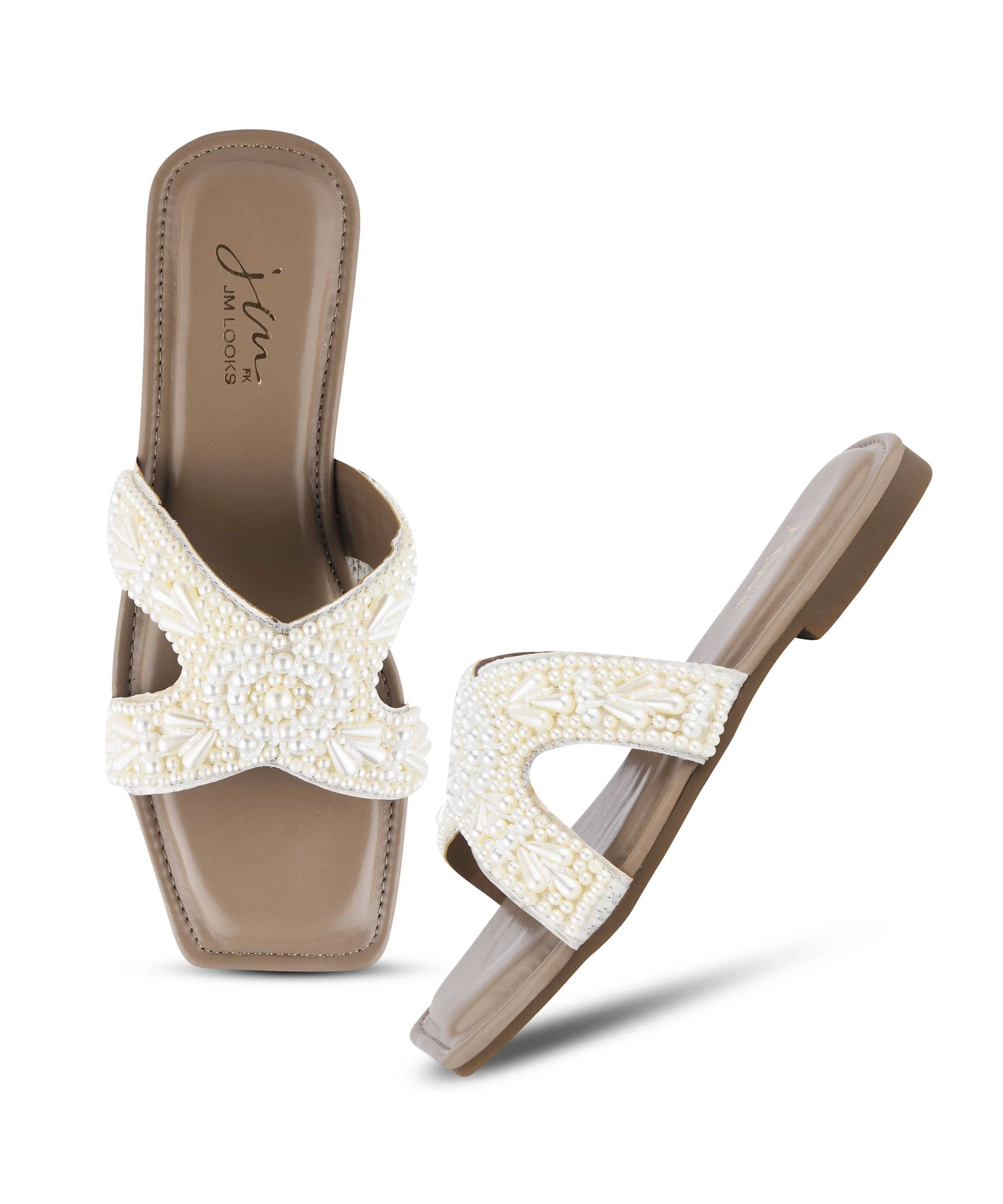 Trendy Slip-On Flats with Sparkle Strap Detail - Image 11